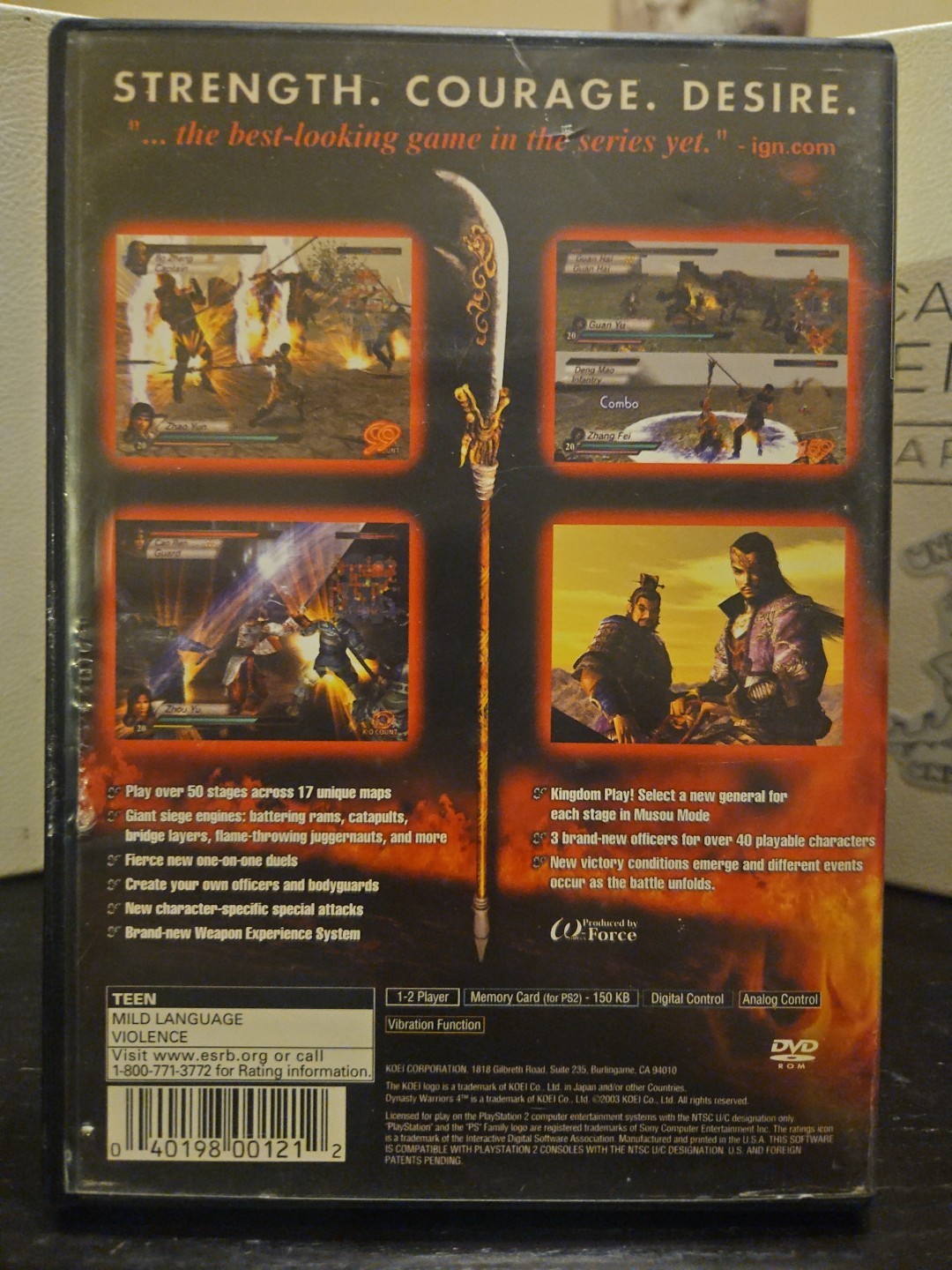 Dynasty Warriors 4 (Sony PlayStation 2, 2003) CIB
