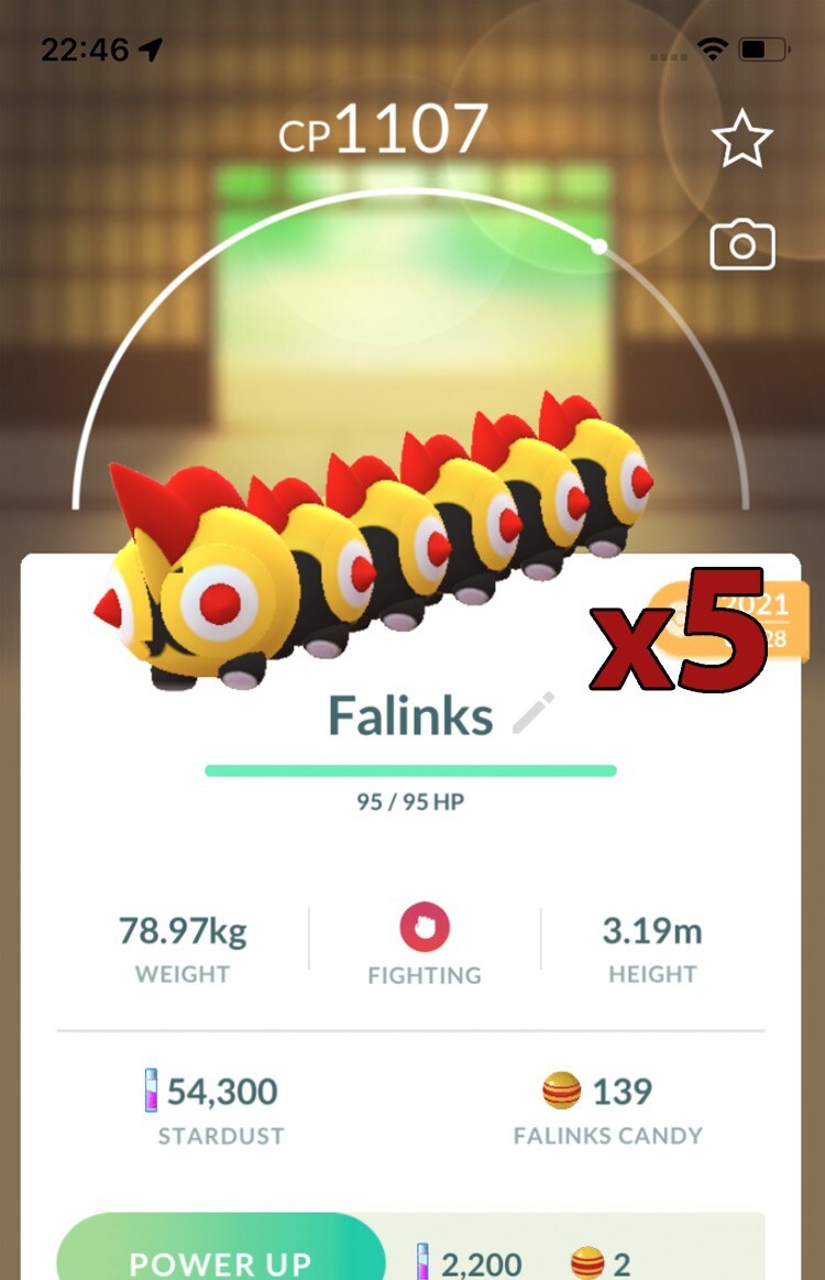Pokemon TRADE – 5x Falinks Trade !! Good Chance of Lucky and Good IVs !!