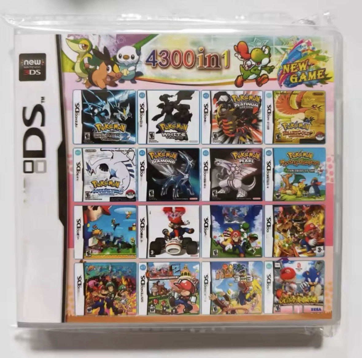 Nintendo DS & Nintendo 3DS 4300 in 1 Multi-Game Compilation Cartridge 23 Games