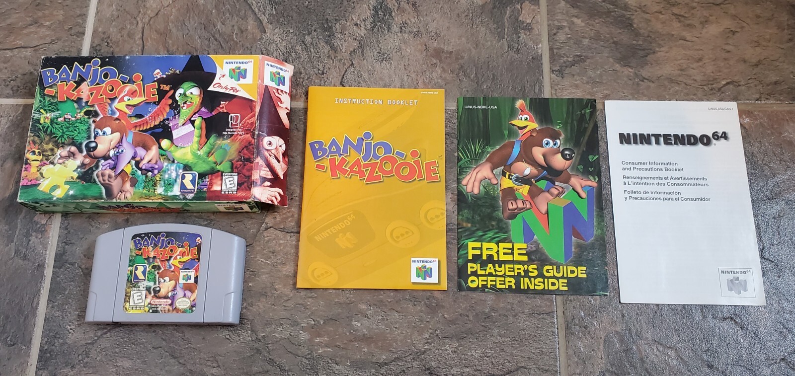 Banjo-Kazooie Nintendo 64 N64 Video Game Complete CIB Manual Box Lot AUTHENTIC !