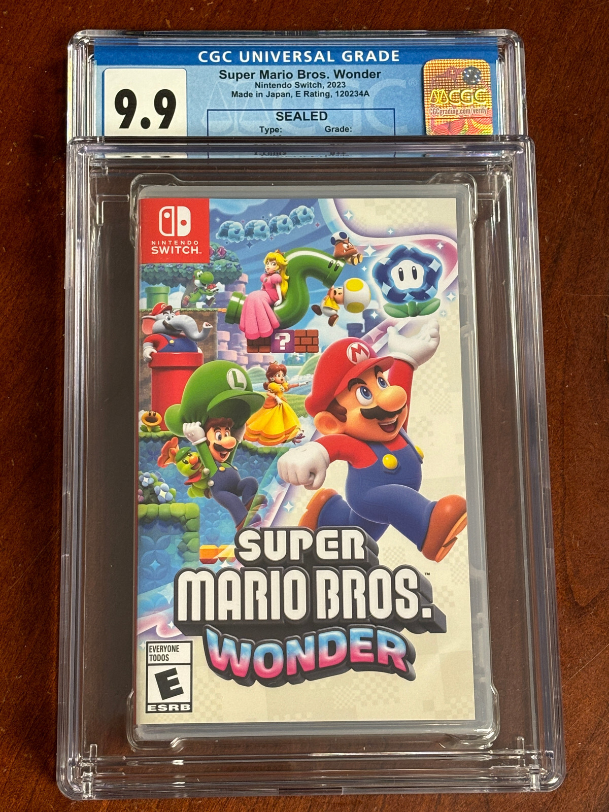 Encased 2023 Switch Super Mario Bros. Wonder CGC 1st PRINT 9.9 A++ Y-Fold Seal