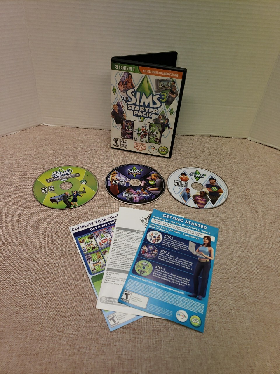 THE SIMS 3 STARTER PACK all three games complete w/ manual & KEYS for PC DVD-ROM