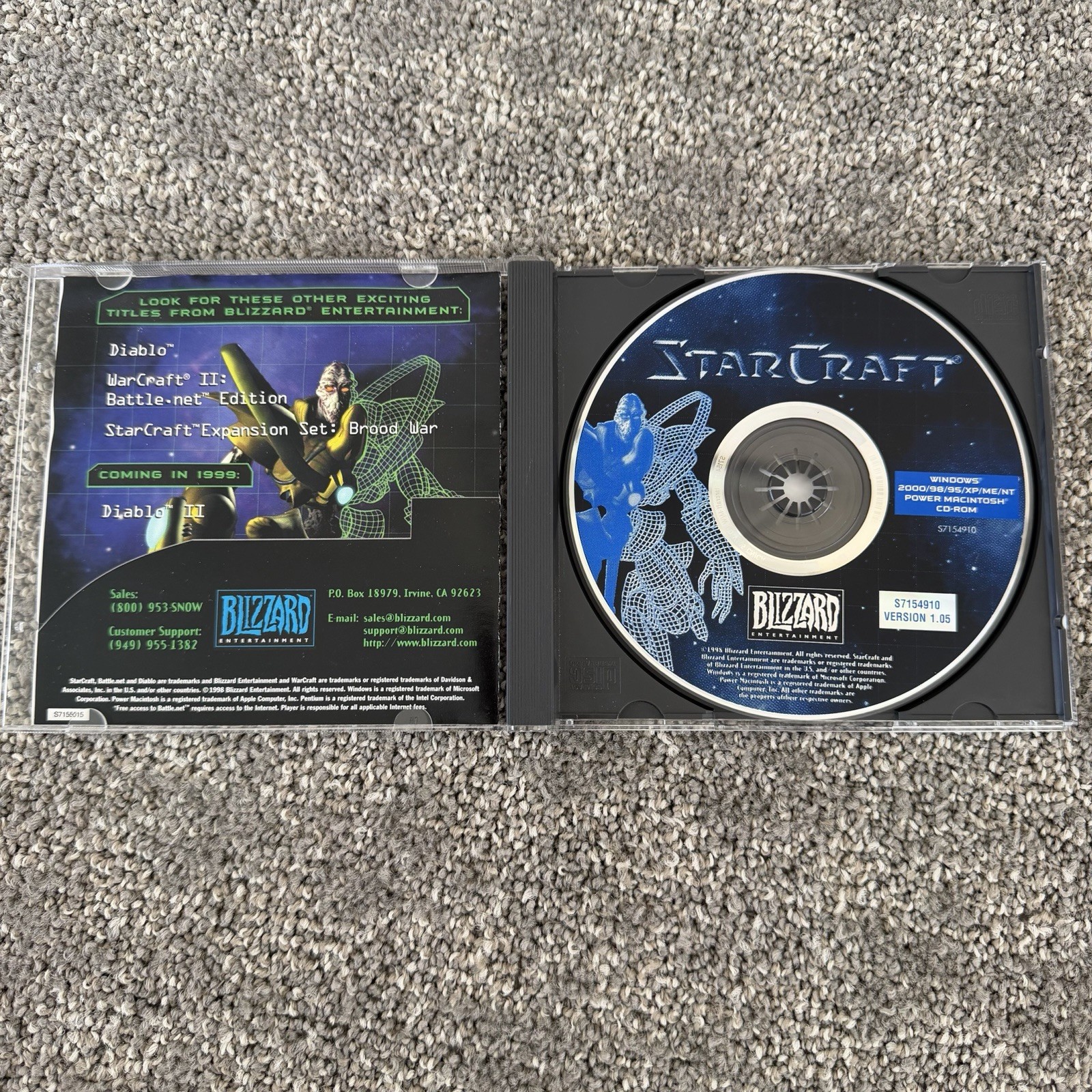 StarCraft PC CD-ROM Game By Blizzard Entertainment Vintage 1998 Release