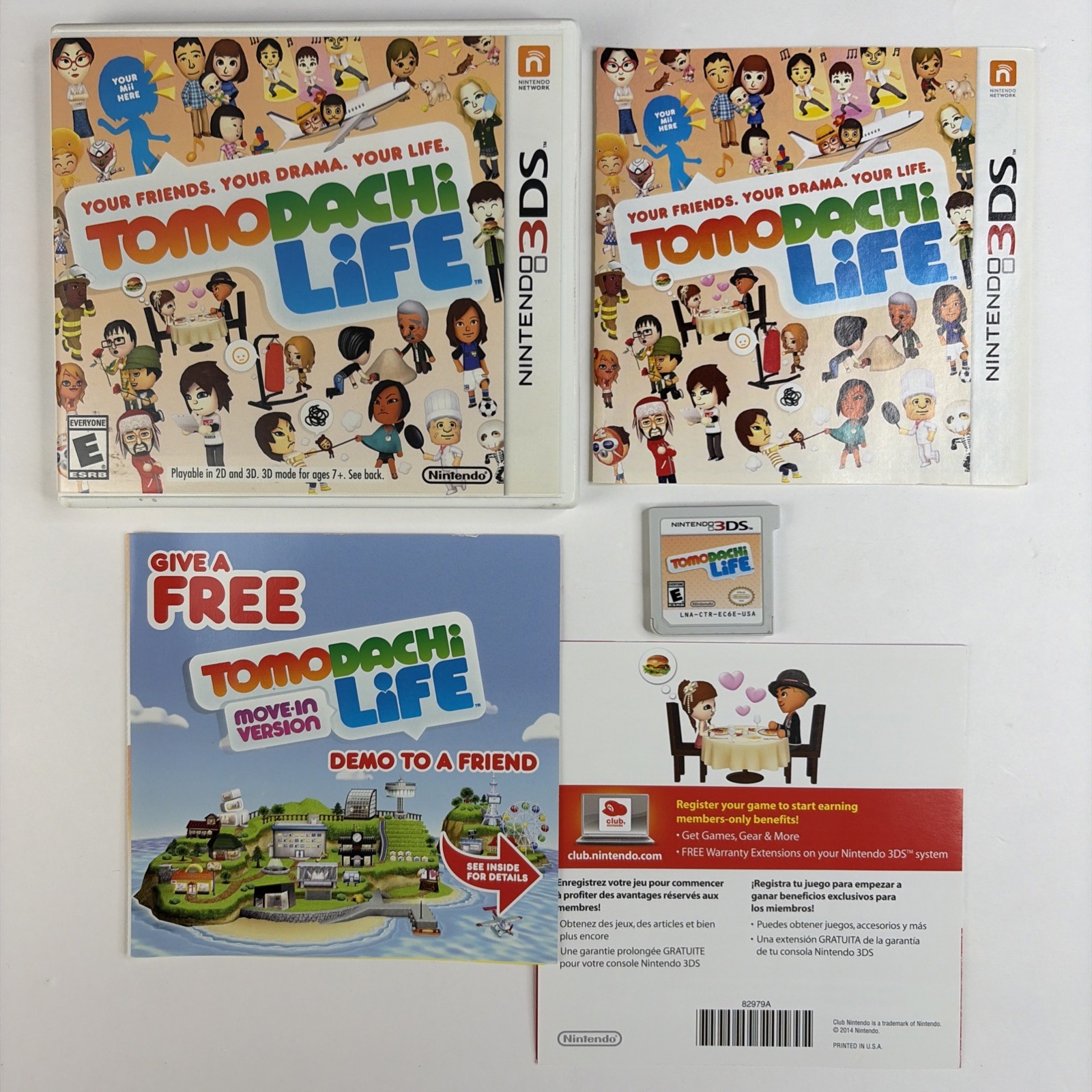 Tomodachi Life (Nintendo 3DS, 2014) Complete In Box W Manual