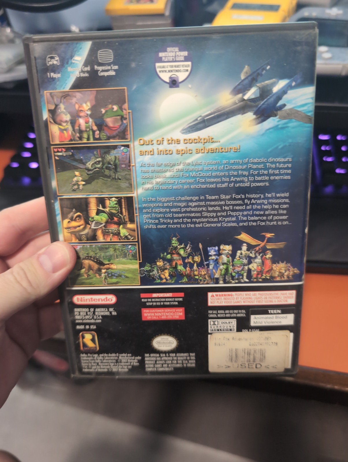 Star Fox Adventures GameCube w/ Manual Black Label
