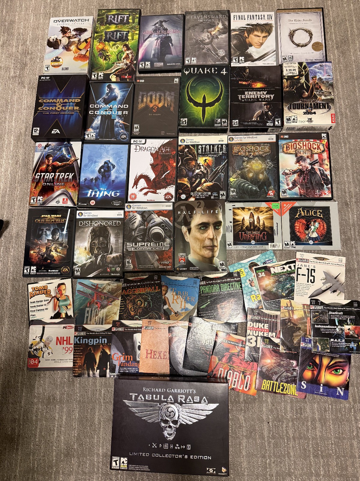 PC Vintage Video Game Mega Lot 25 total Used Bioshock Quake Doom Half Life demos