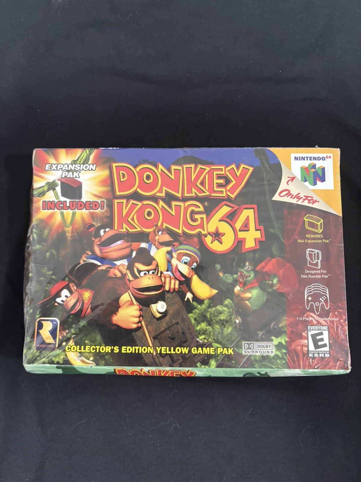 FACTORY SEALED Donkey Kong 64 N64 Game Complete CIB Manual Box + Expansion Pack