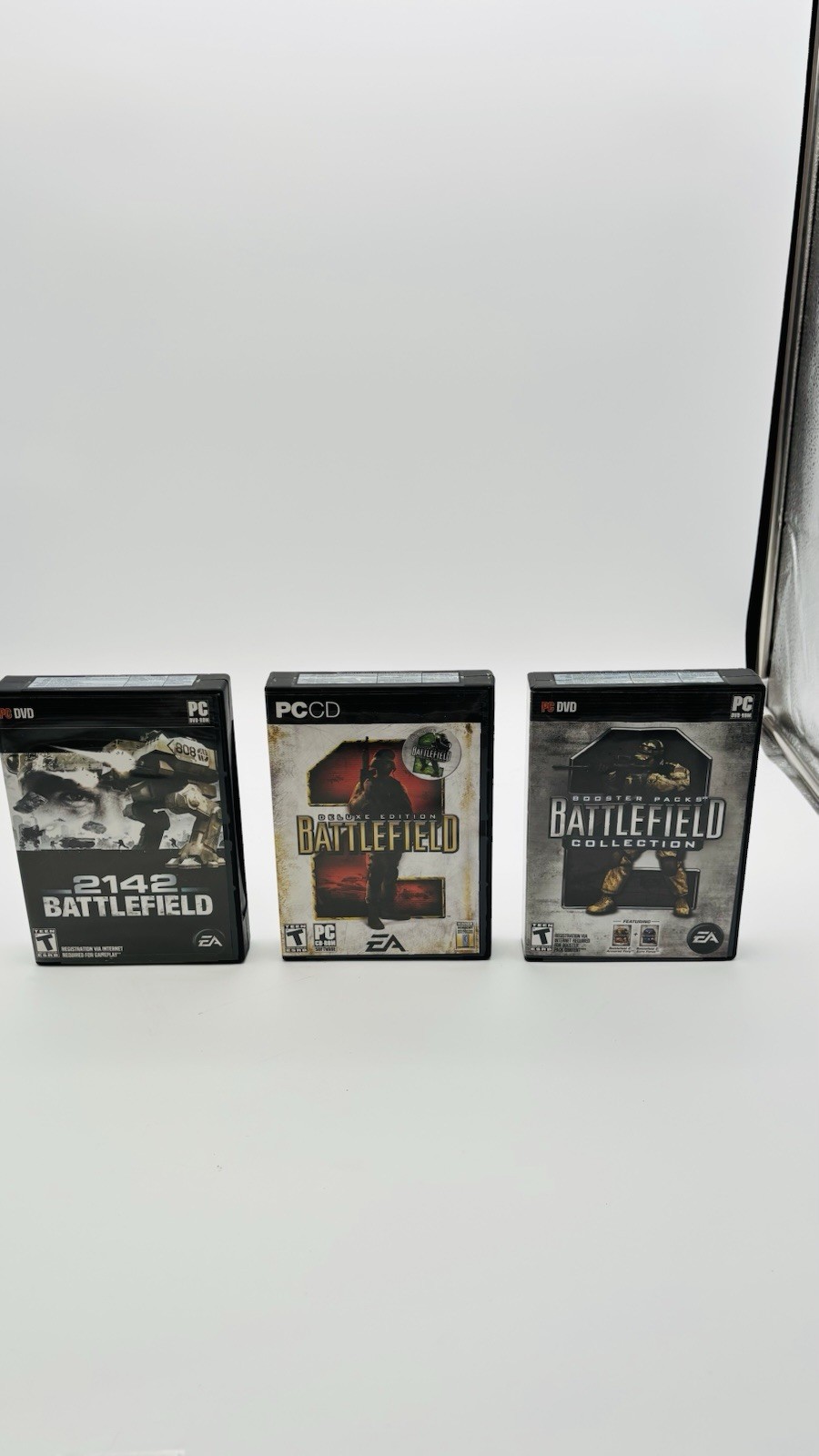 PC Battlefield Game Lot Of 3 Battlefield, Booster Pack & 2142 All In VG Cond