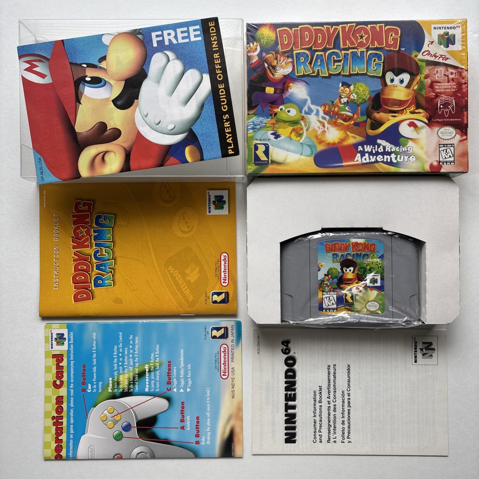 *MINT* Diddy Kong Racing Nintendo 64 N64 Complete In Box CIB Authentic Shrink