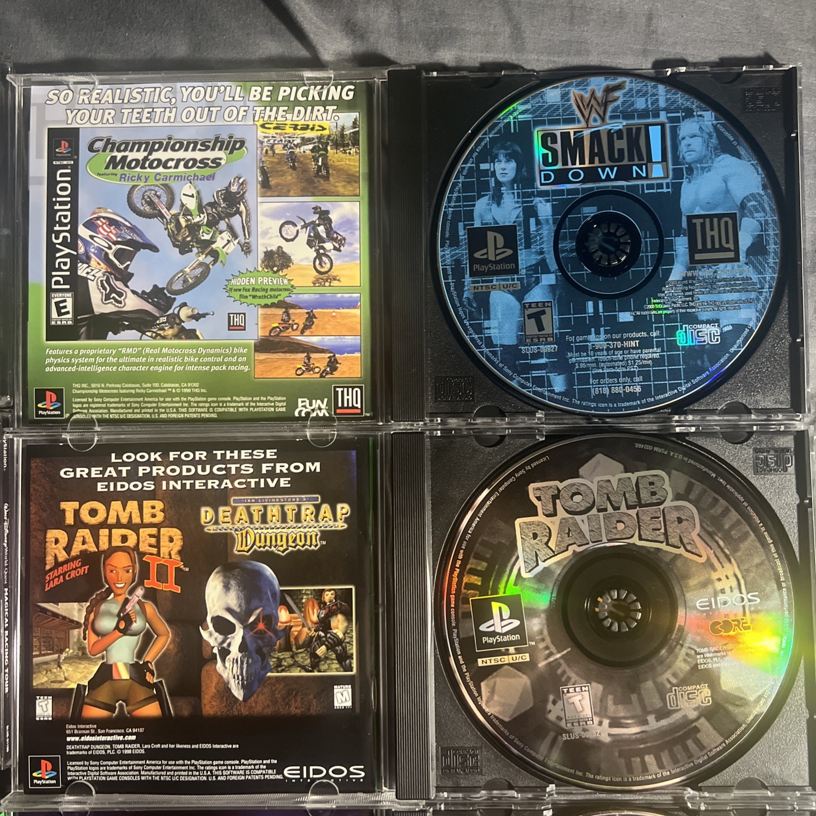 PS1 GAME LOT OF 16 MOSTLY CIB TESTED AND WORKING