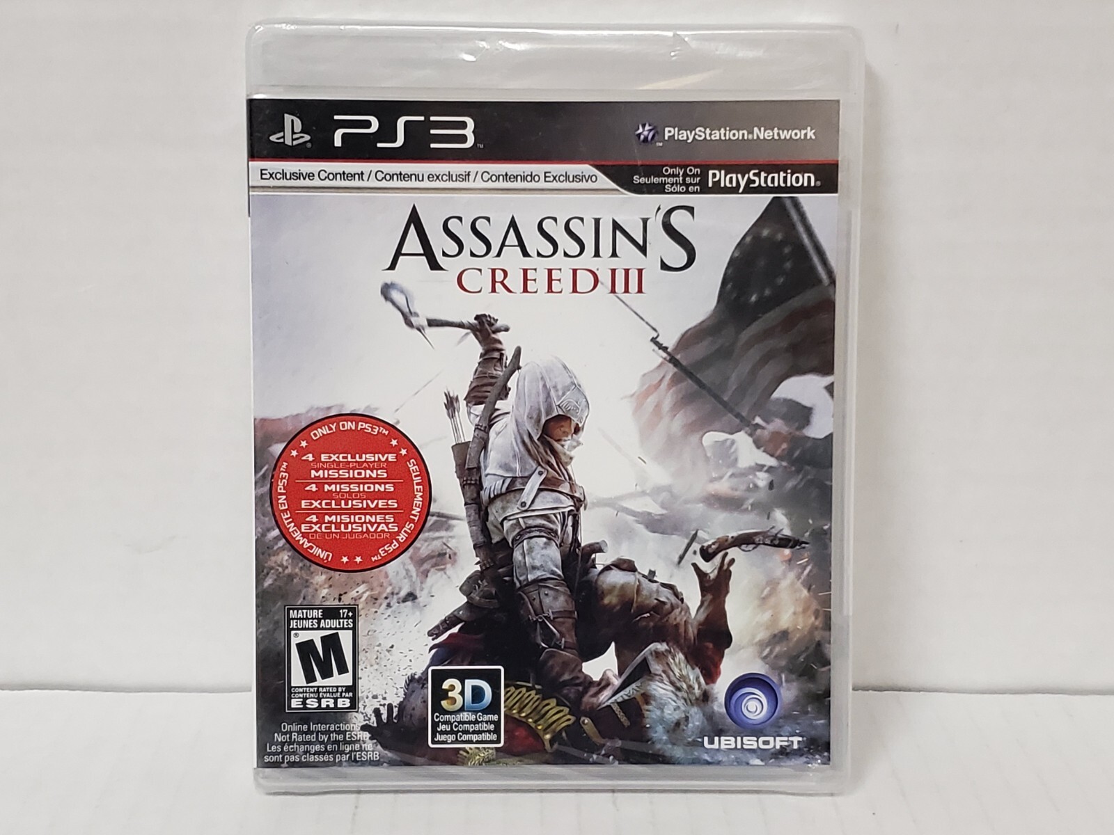 Assassin’s Creed III 3 (Sony PlayStation 3, 2012) Brand New PS3 Not for Resale