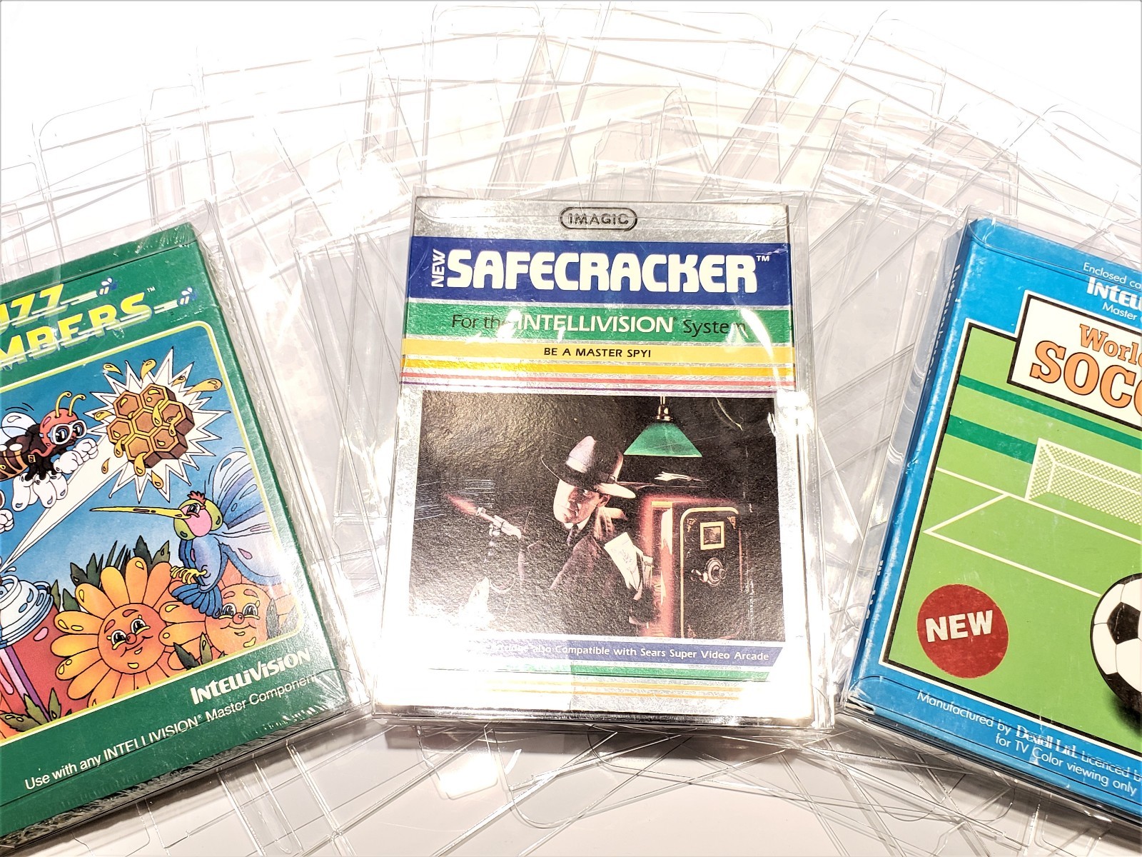 10 Intellivision Video Game Clear Case Cases Sleeve Box Protector Protectors CIB