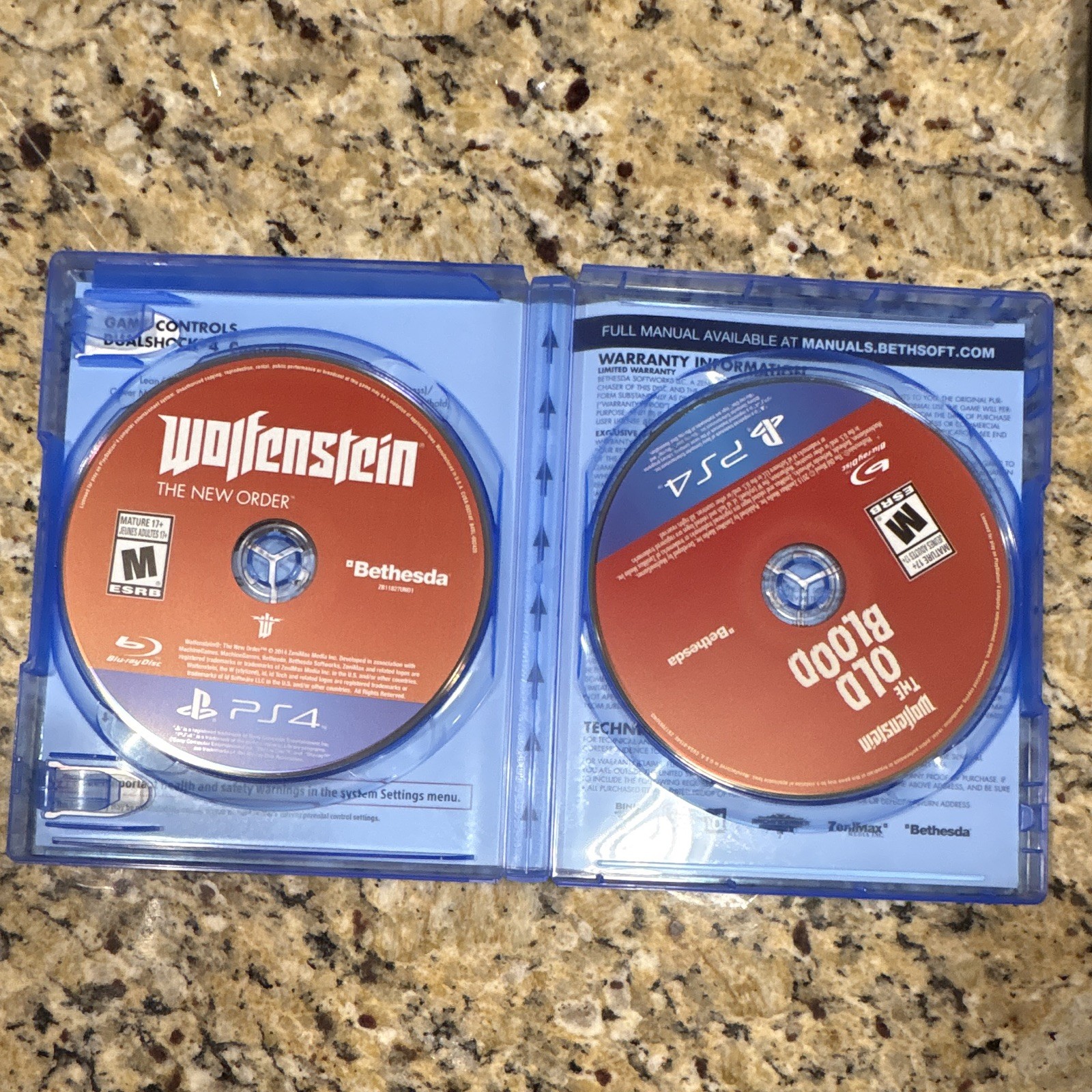 Wolfenstein The Two Pack PS4 2 Disc Game Set CIB Complete Tested New Order⁠
