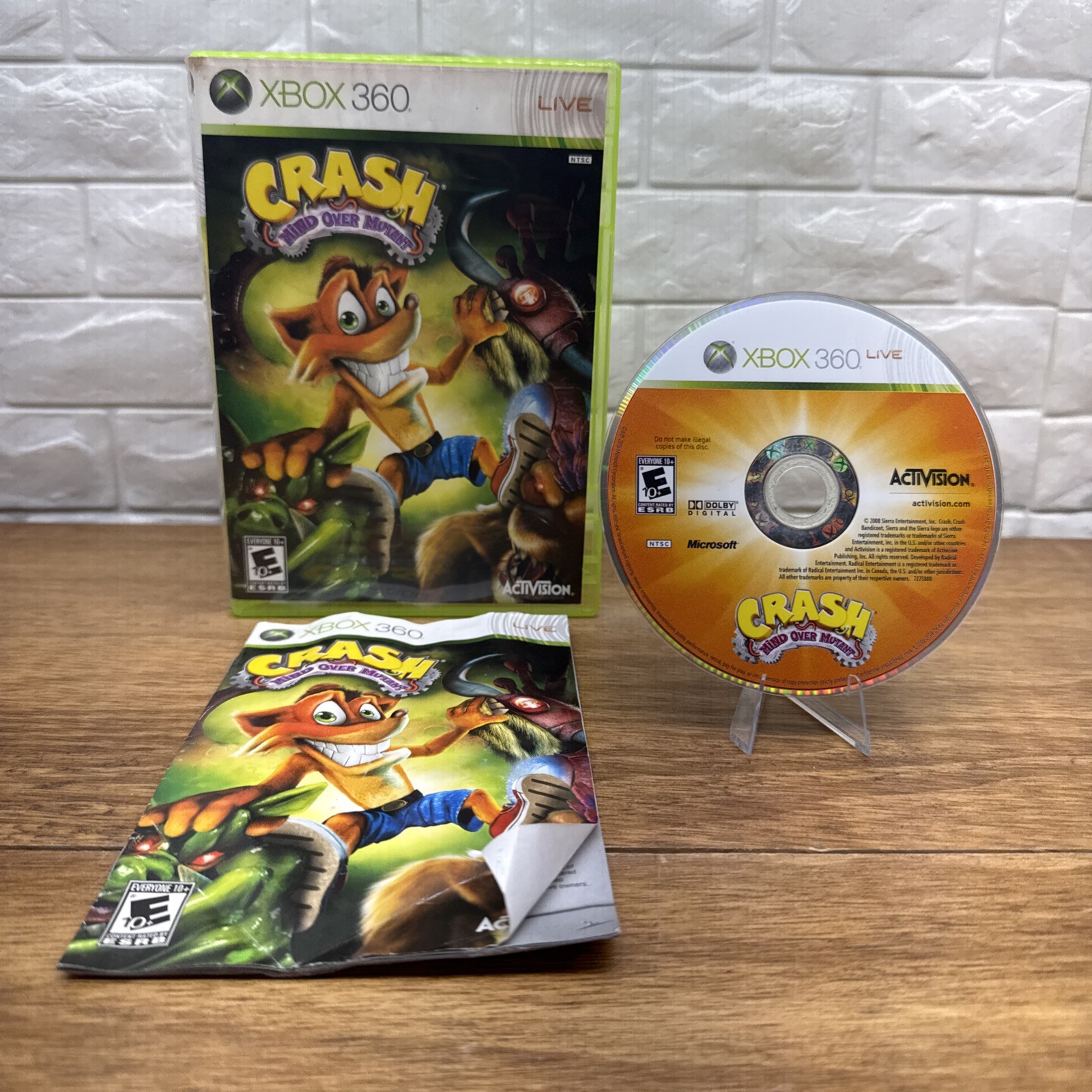 Crash: Mind Over Mutant (Xbox 360, 2008) CIB Refurbished 1 Yr Warranty