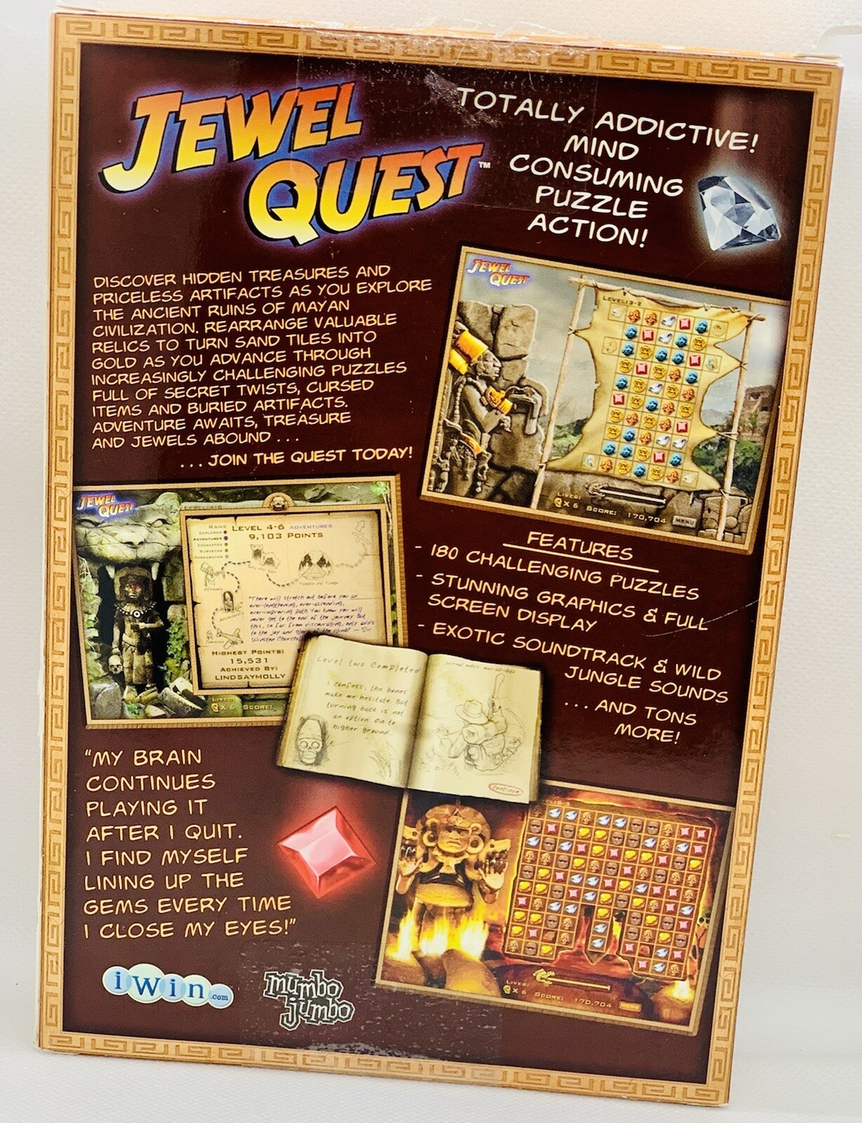 Jewel Quest PC Game Software 2004 Original Box Mumbo Jumbo