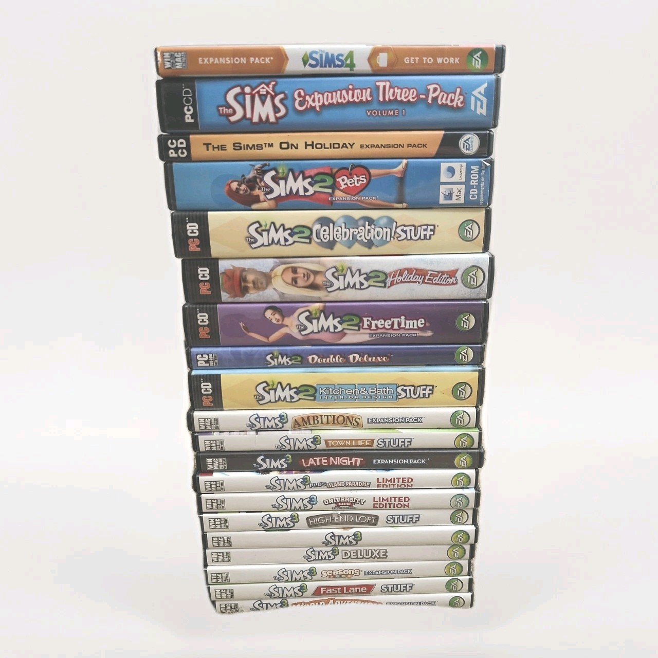 The Sims 1 2 3 Game Collection & Multiple Expansion / Stuff Packs Lot Of 20 PC