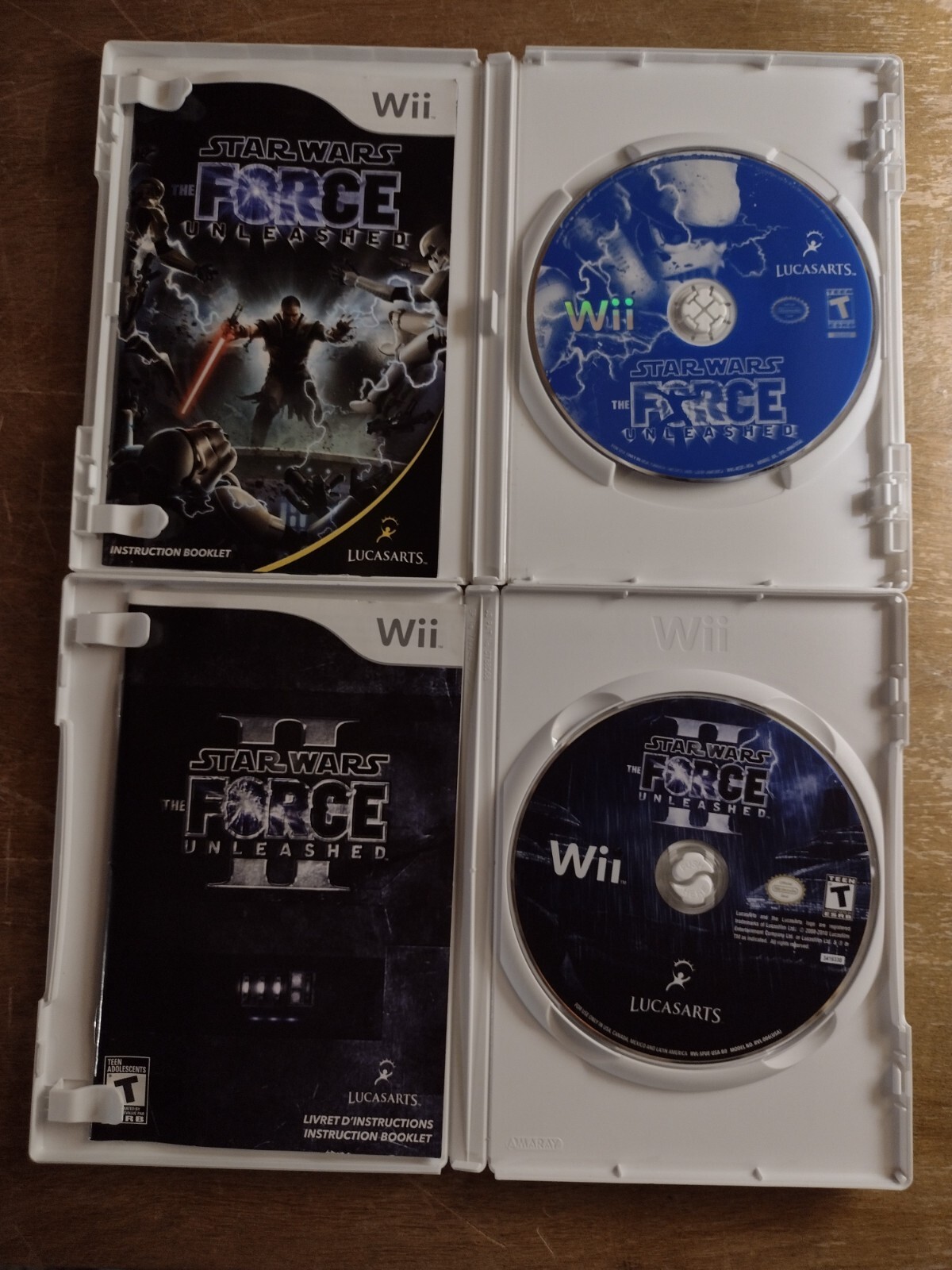Wii Star Wars Unleashed 1 & 2 + New 16 Page Extra Large Coloring Book