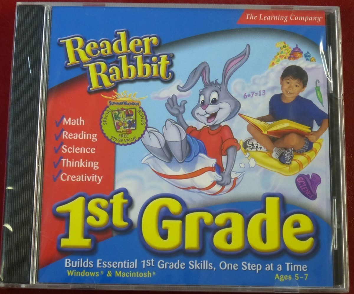 Video Game PC Reader Rabbit 1st Grade First 2002 NEW SEALED Jewel