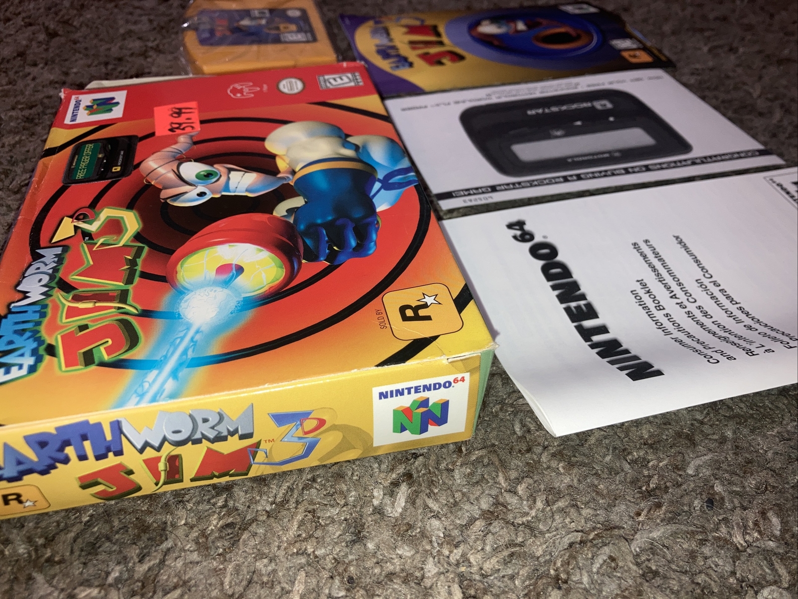Earthworm Jim 3D Nintendo 64 N64 CIB Complete W Manual Authentic Game cartridge