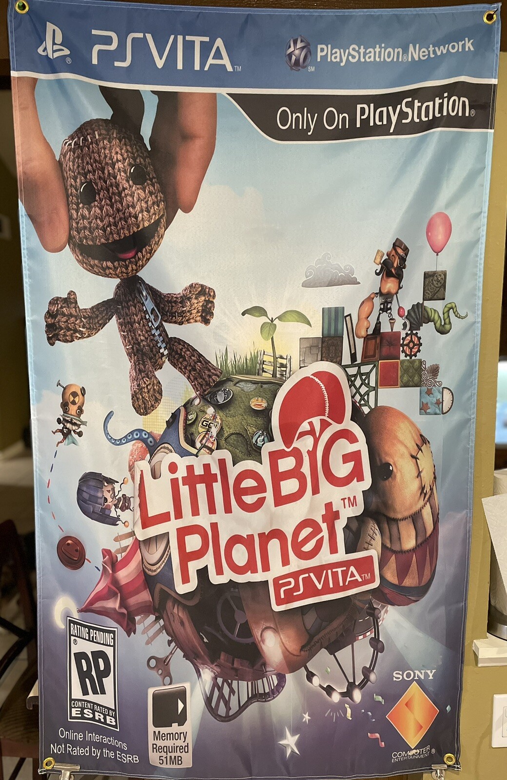 PSV LittleBigPlanet 5′ Flag Banner Poster / Sony PlayStation Vita