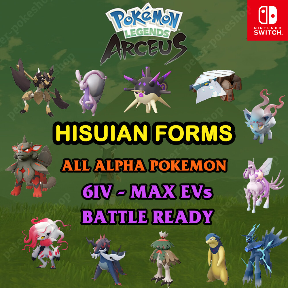 Pokemon Legends Arceus – All Alpha Shiny Pokemon Custom – ✨Hisui Pokedex✨