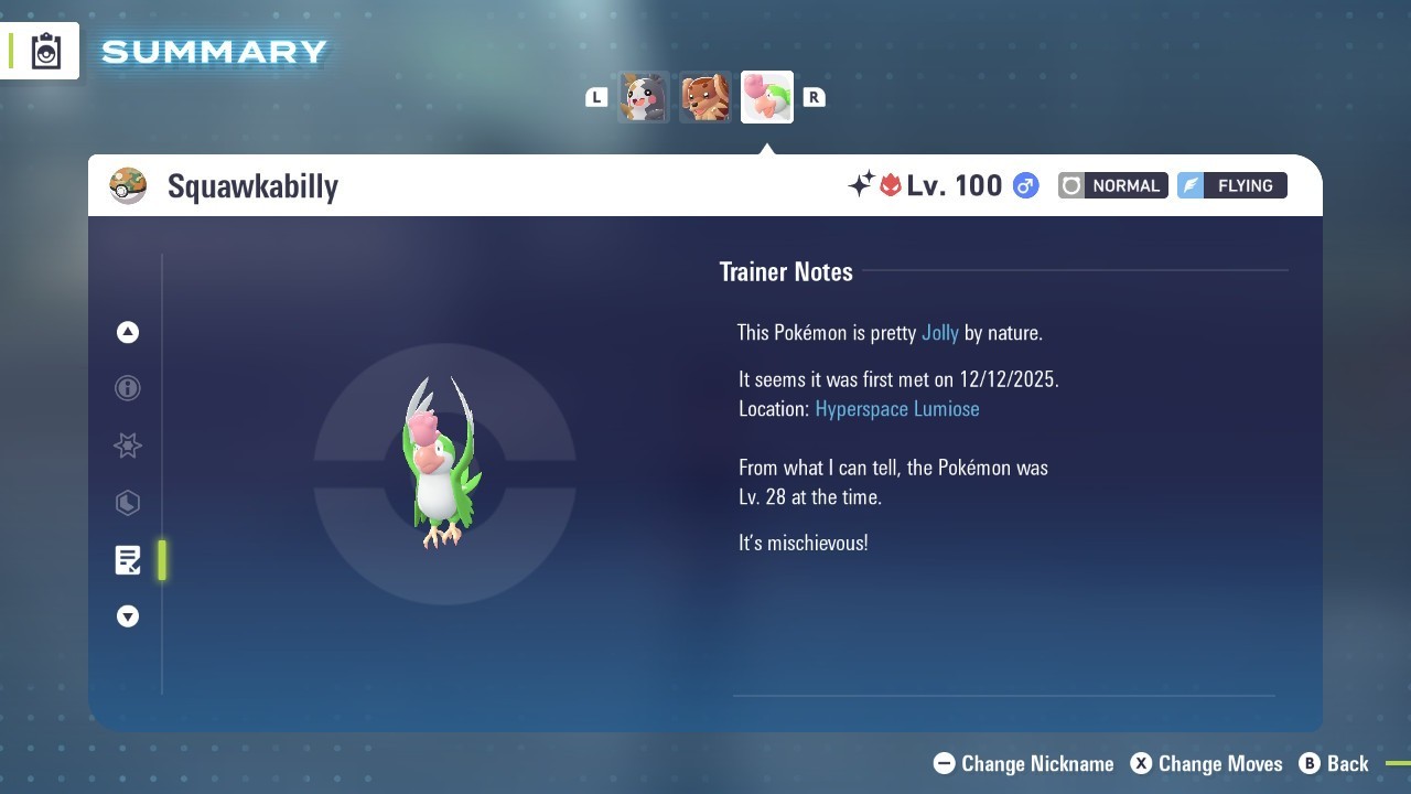 Squawkabilly Green Alpha Shiny 6IVs Battle Ready – Legends ZA