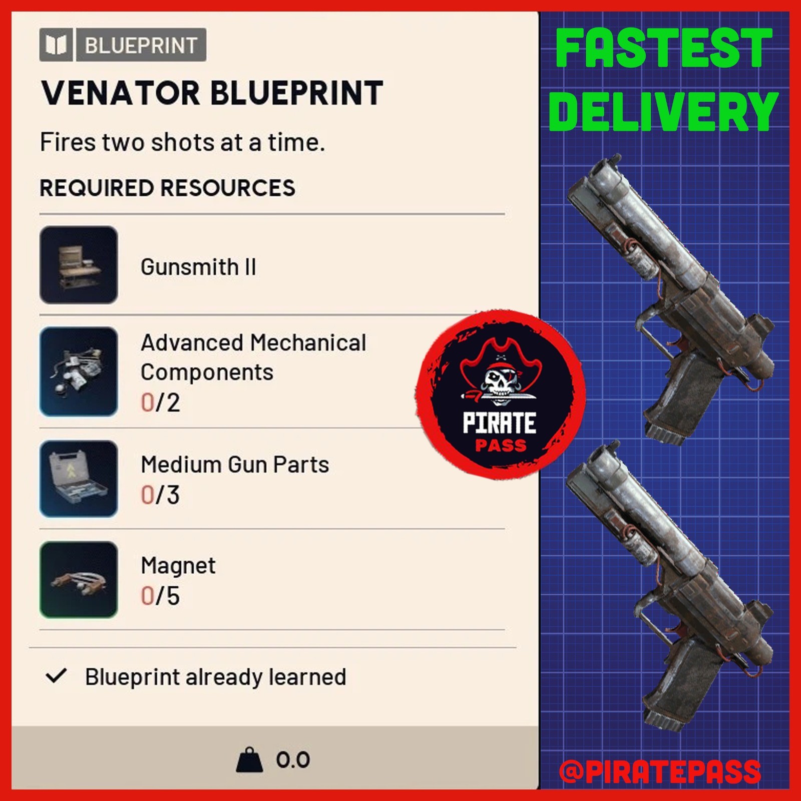 🎮 ARC RAIDERS – VENATOR BLUEPRINT – FASTEST DELIVERY – ALL PLATFORMS