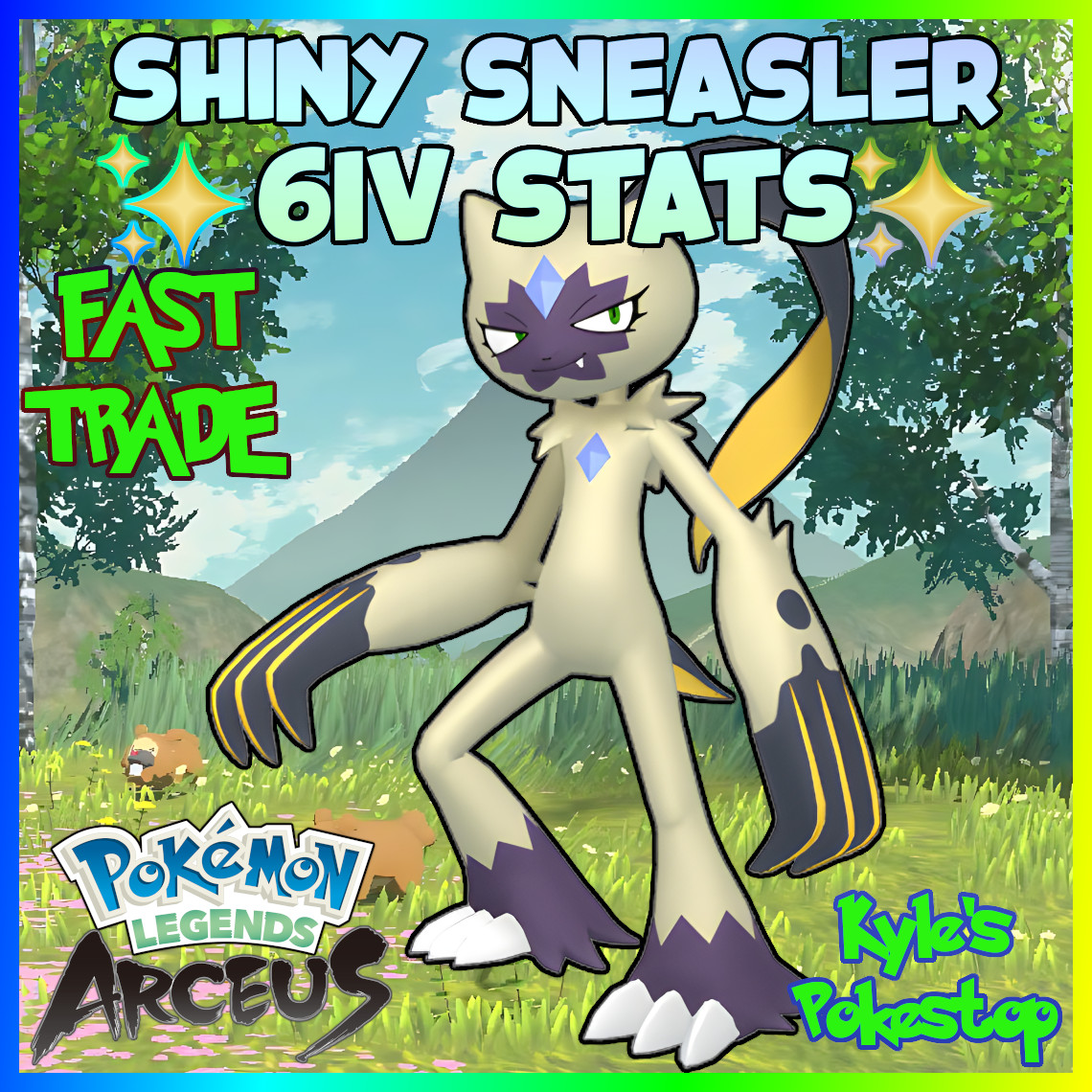 6IV 🌟SHINY🌟 SNEASLER / NON-SHINY MAX EFFORT VALUES POKEMON LEGENDS ARCEUS PLA