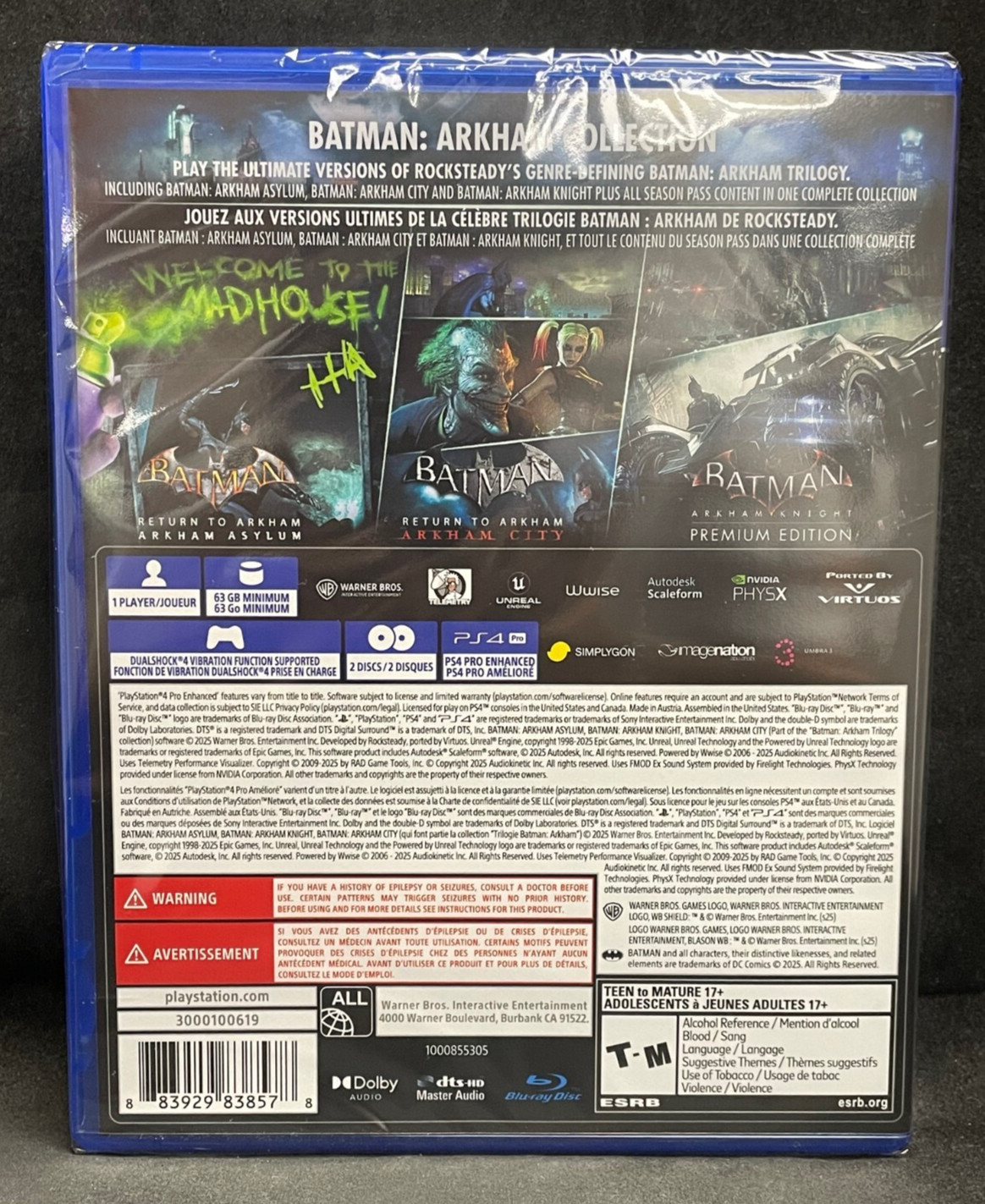 Batman: Arkham Collection (Playstation 4 / PS4) BRAND NEW