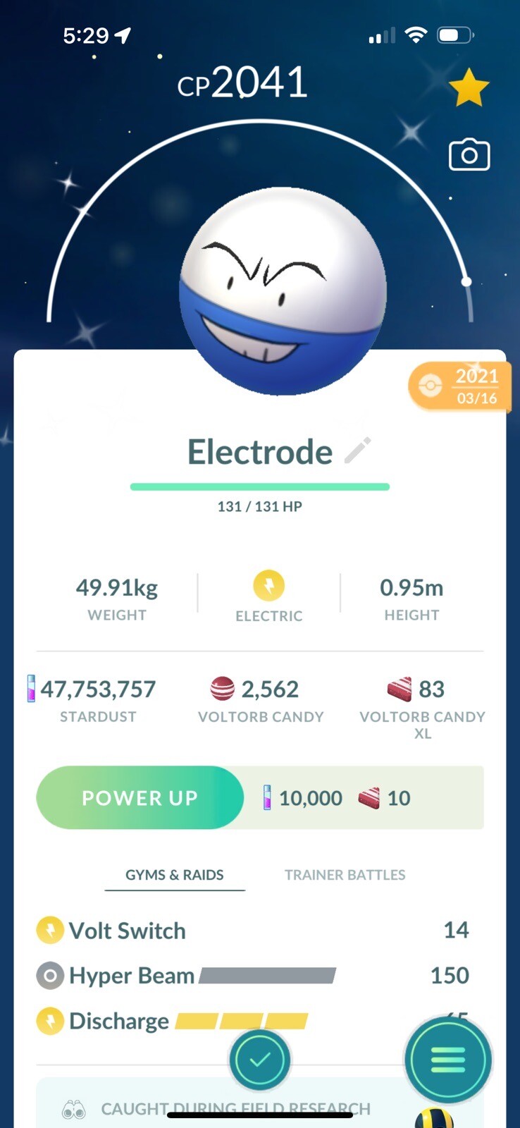 ✨Shiny Electrode Lvl 40CP + Dbl Moves – Pokémon Go – Registered or 30 Day Trade✨