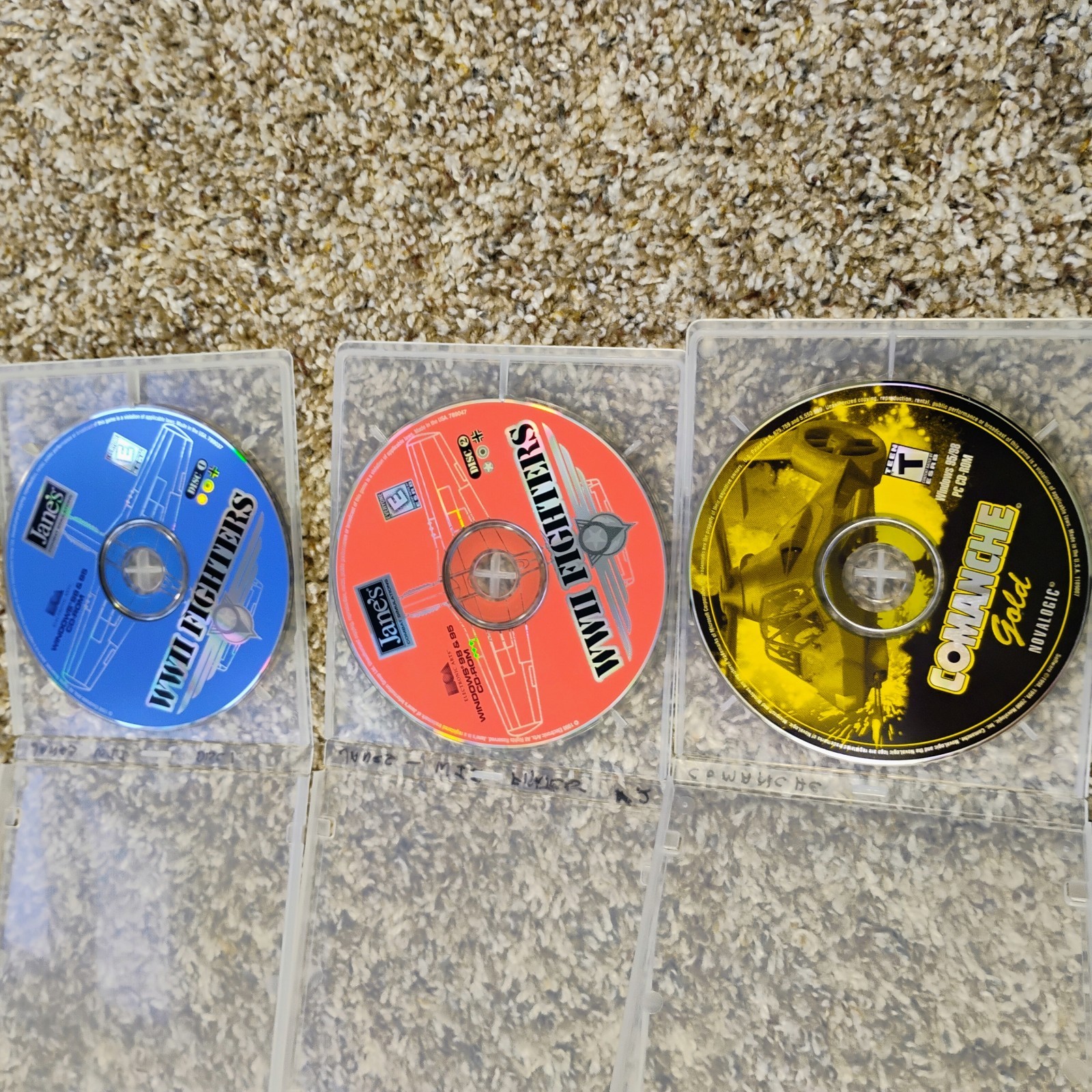 Windows 95 98 Cd Rom Lot Flight Simulator F-15 Comanche Gold WWII Fighters Darts