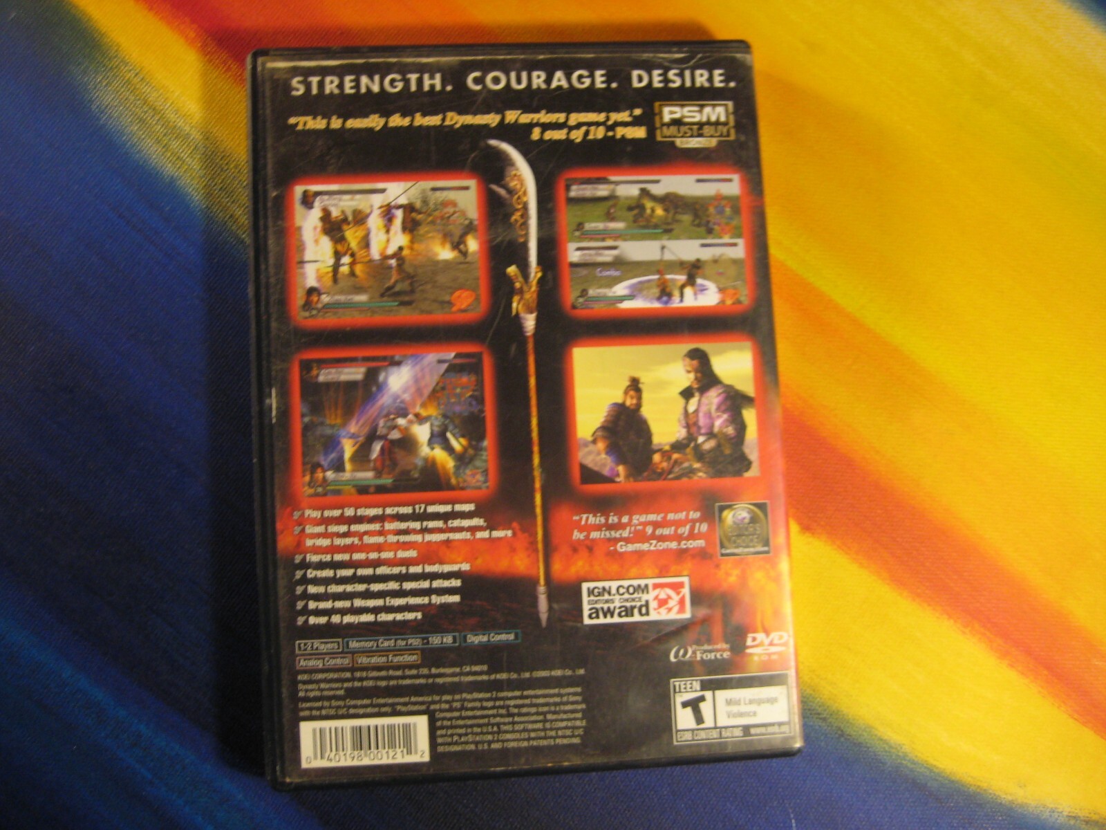 Dynasty Warriors 4 DW4 PS2 PlayStation 2 Action Adventure Game
