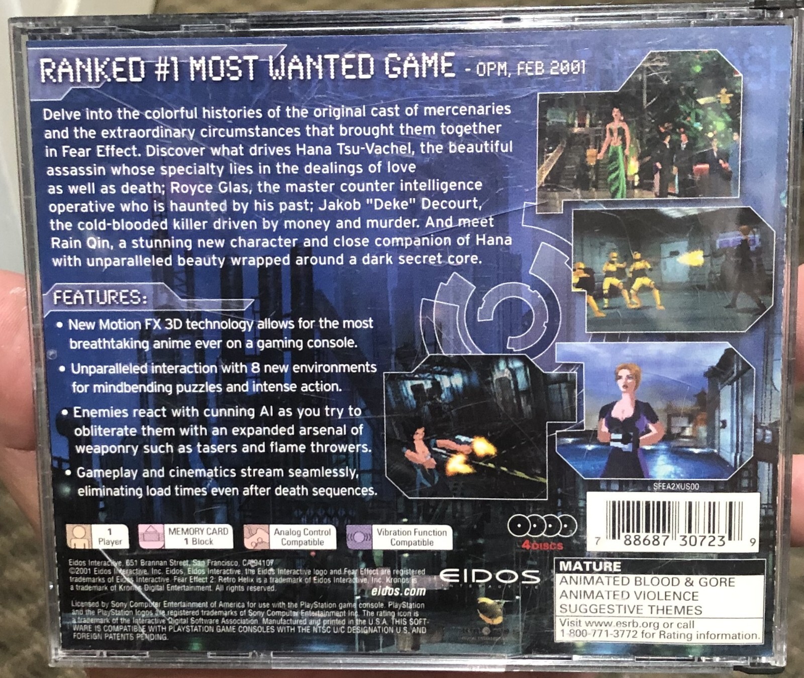 MISSING DISC 3 – Fear Effect 2: Retro Helix PlayStation 1, PS1 2001) NO Manual