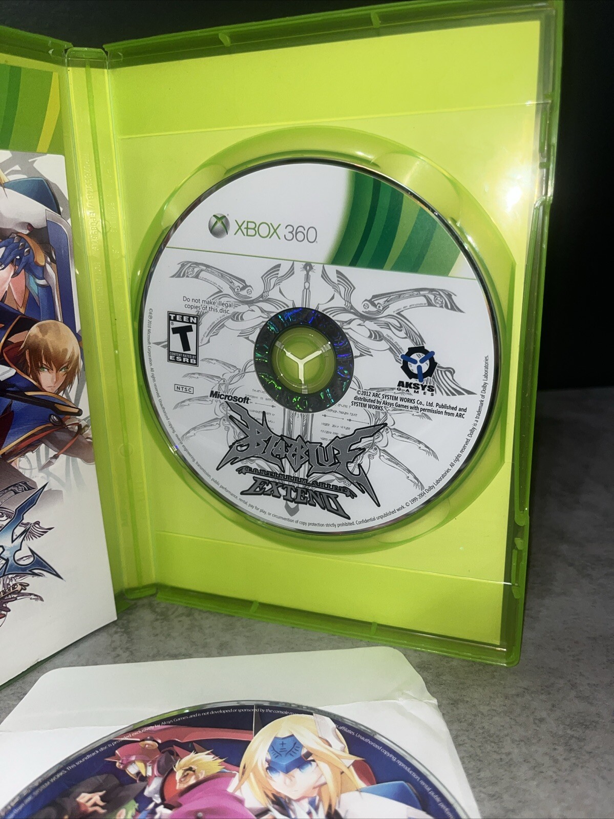 BlazBlue Continuum Shift Extend Xbox 360 – Complete CIB W/ Manual And Song Disc