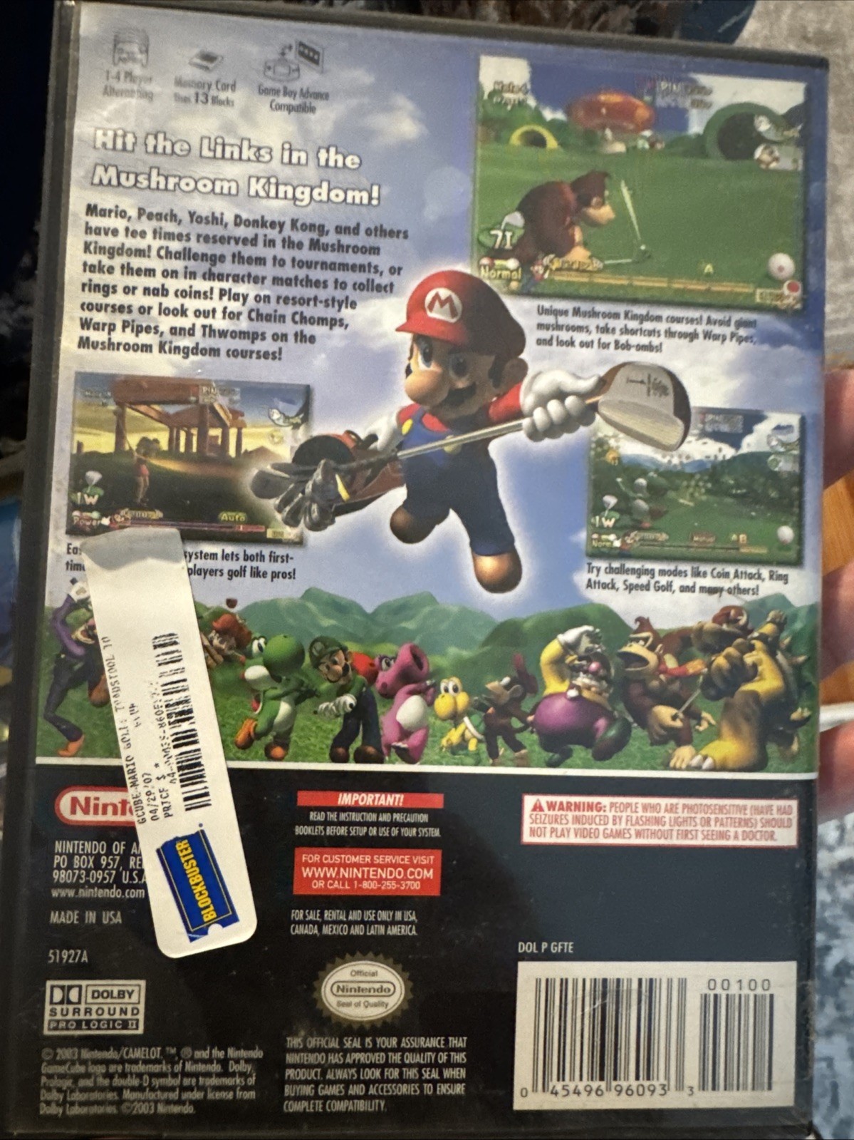 Mario Golf: Toadstool Tour (Nintendo GameCube, 2003) Complete