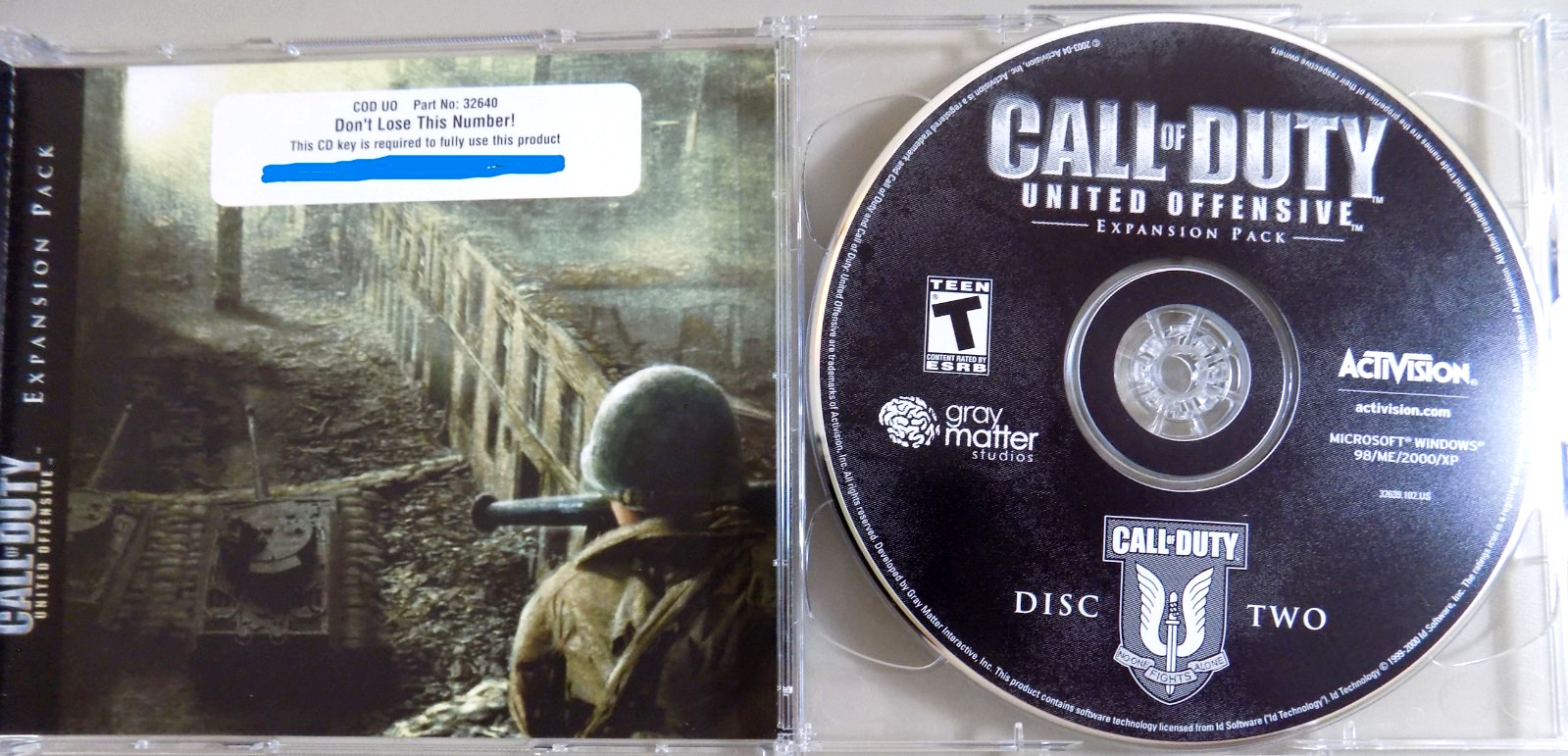 CALL OF DUTY UNITED OFFENSIVE EXPANSION PACK PC GAME BOX COMPLETE ”NICE”