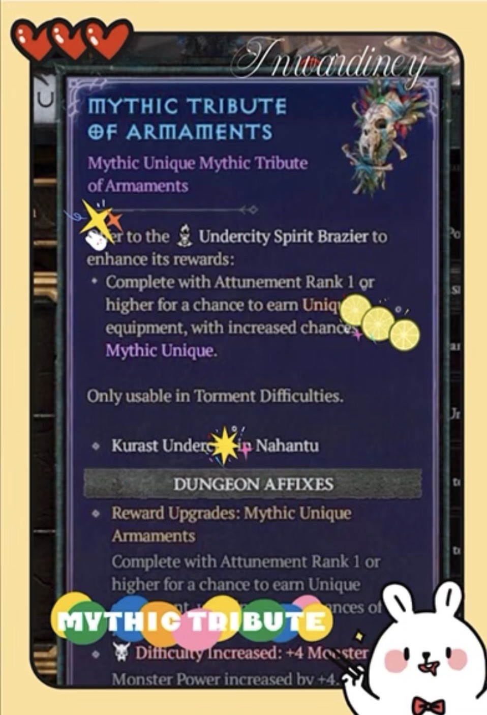 Diablo4 S14 Season14 1x Mythic Tribute of Armaments Runs