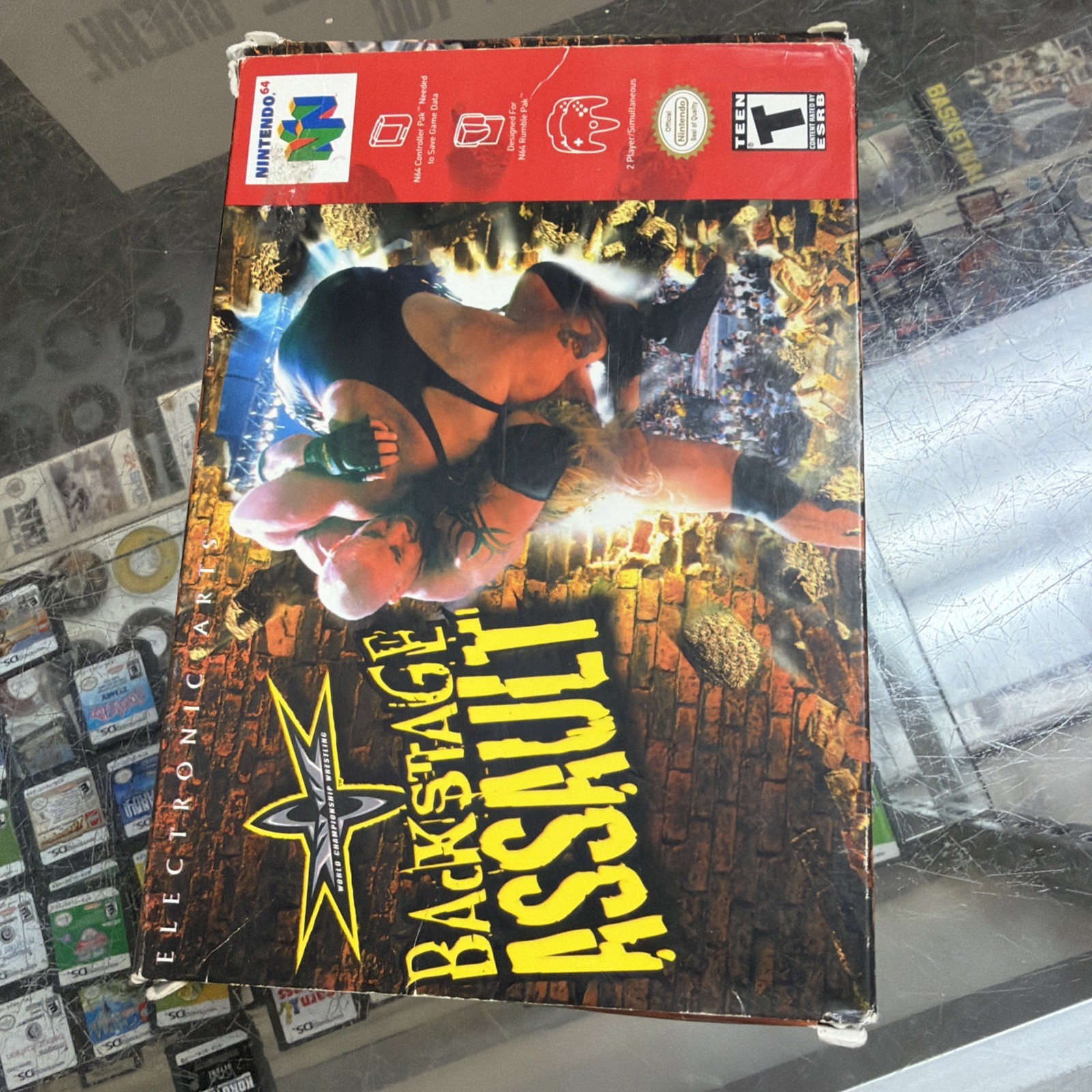 WCW Backstage Assault (Nintendo 64, 2000) N64 Complete w/ Manual