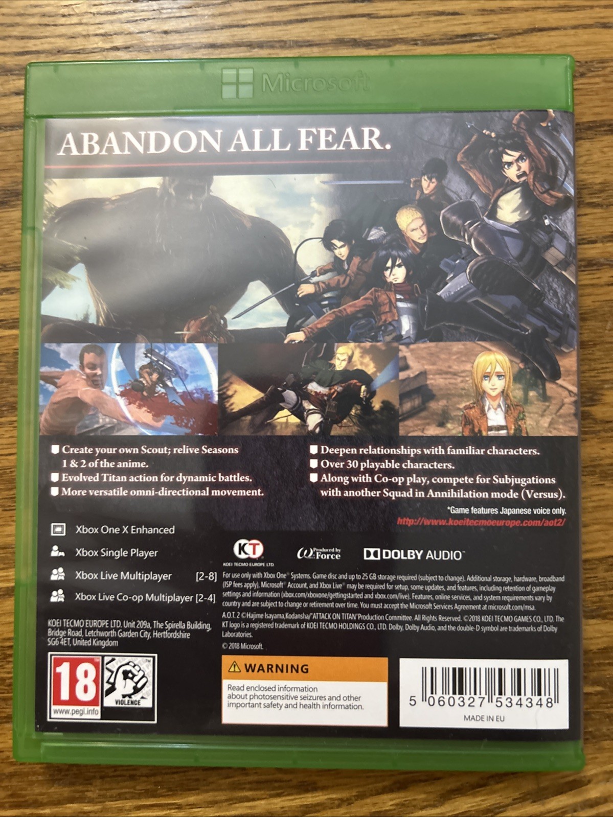 Attack on Titan 2 ( Xbox One ) A.O.T. 2 , Pre-owned Game