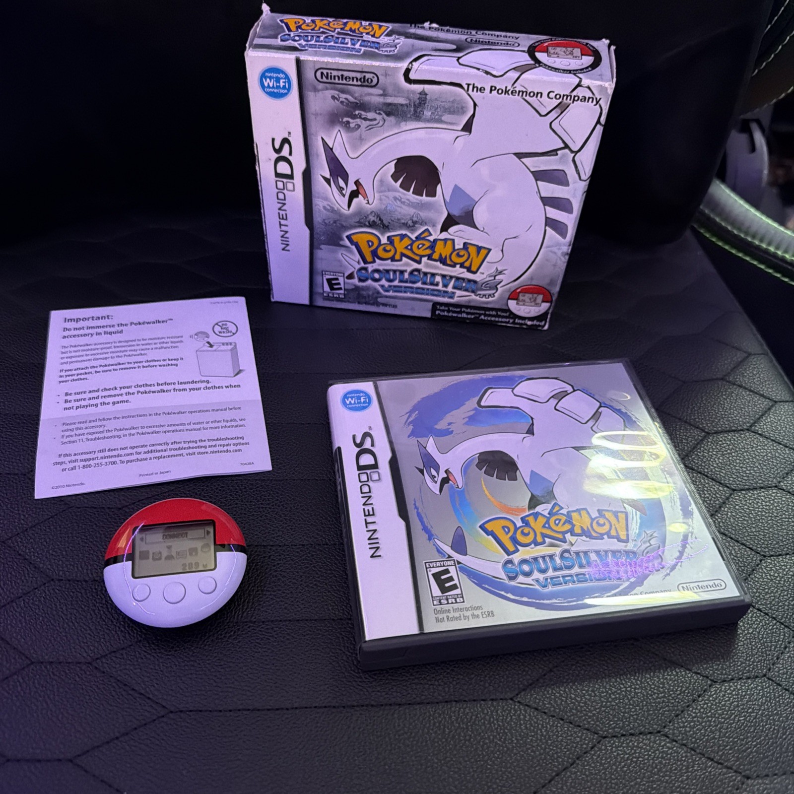 Pokemon SoulSilver (Nintendo DS) CIB Big Box & Pokewalker Authentic