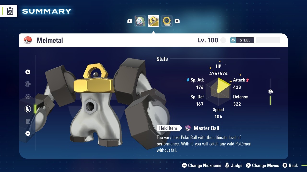 Pokemon Legends ZA 💥 6IV Normal Mythical Melmetal💥Fast 🚀Masterball Held