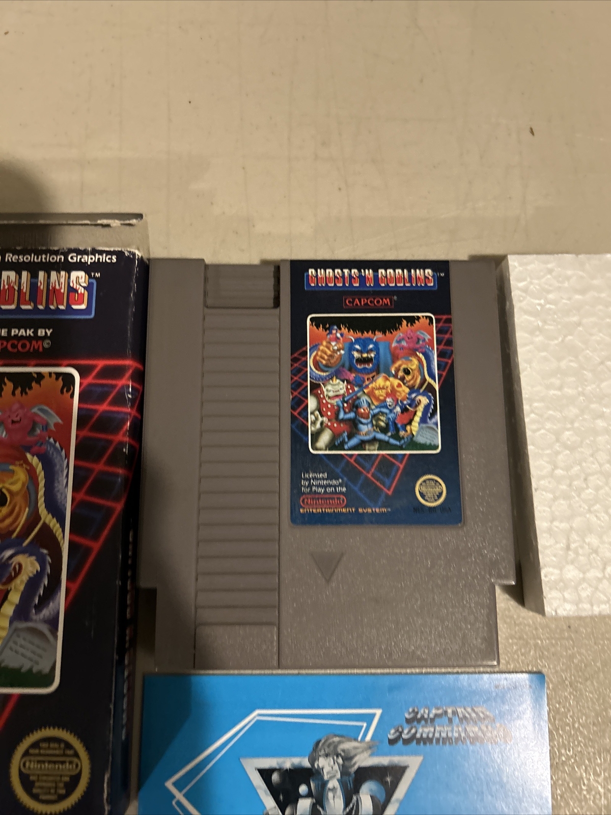 Ghosts ’n Goblins Hangtab Five Screw Nes Regular Nintendo Game Boxed