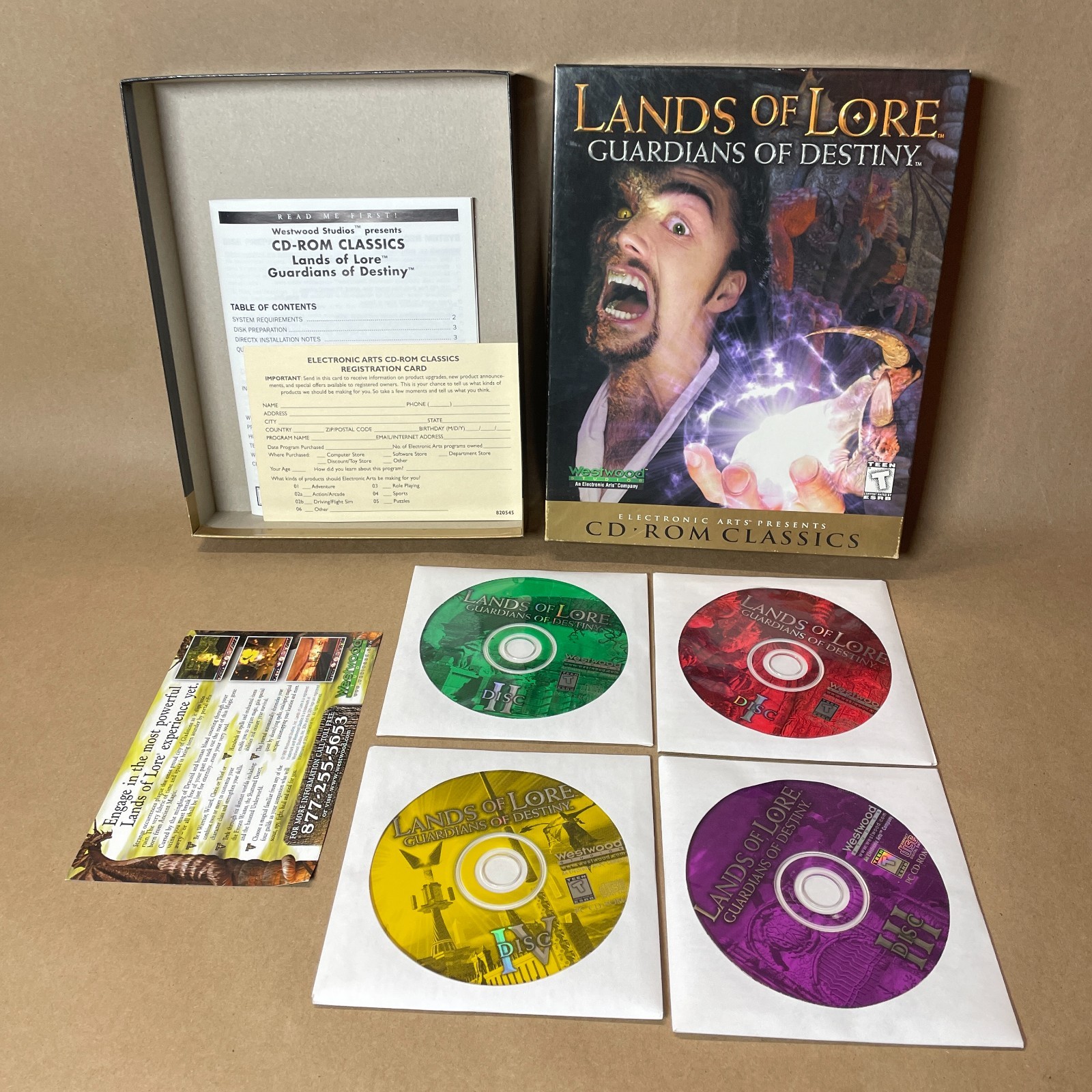 Lands of Lore Guardians of Destiny Westwood Studios BIG BOX PC Game 1997