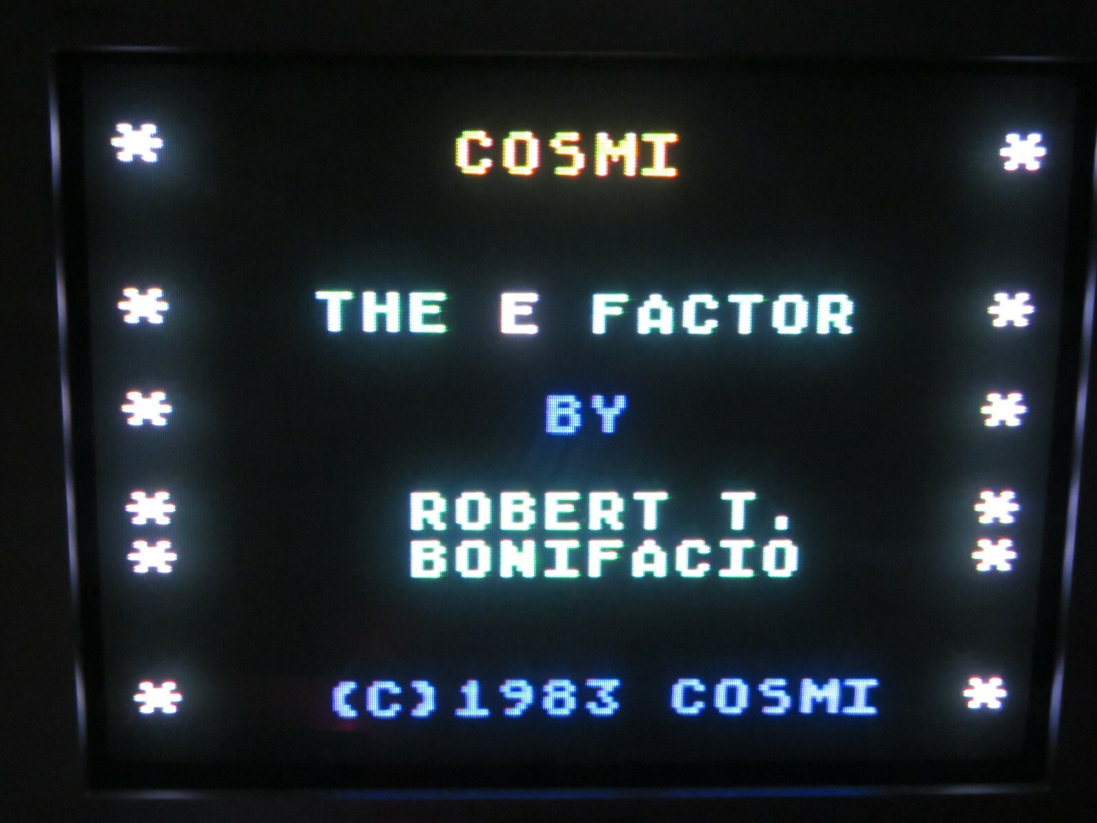 THE E FACTOR (Atari 400/800/XL/XE, 1983) By Cosmi (Disk only) NTSC