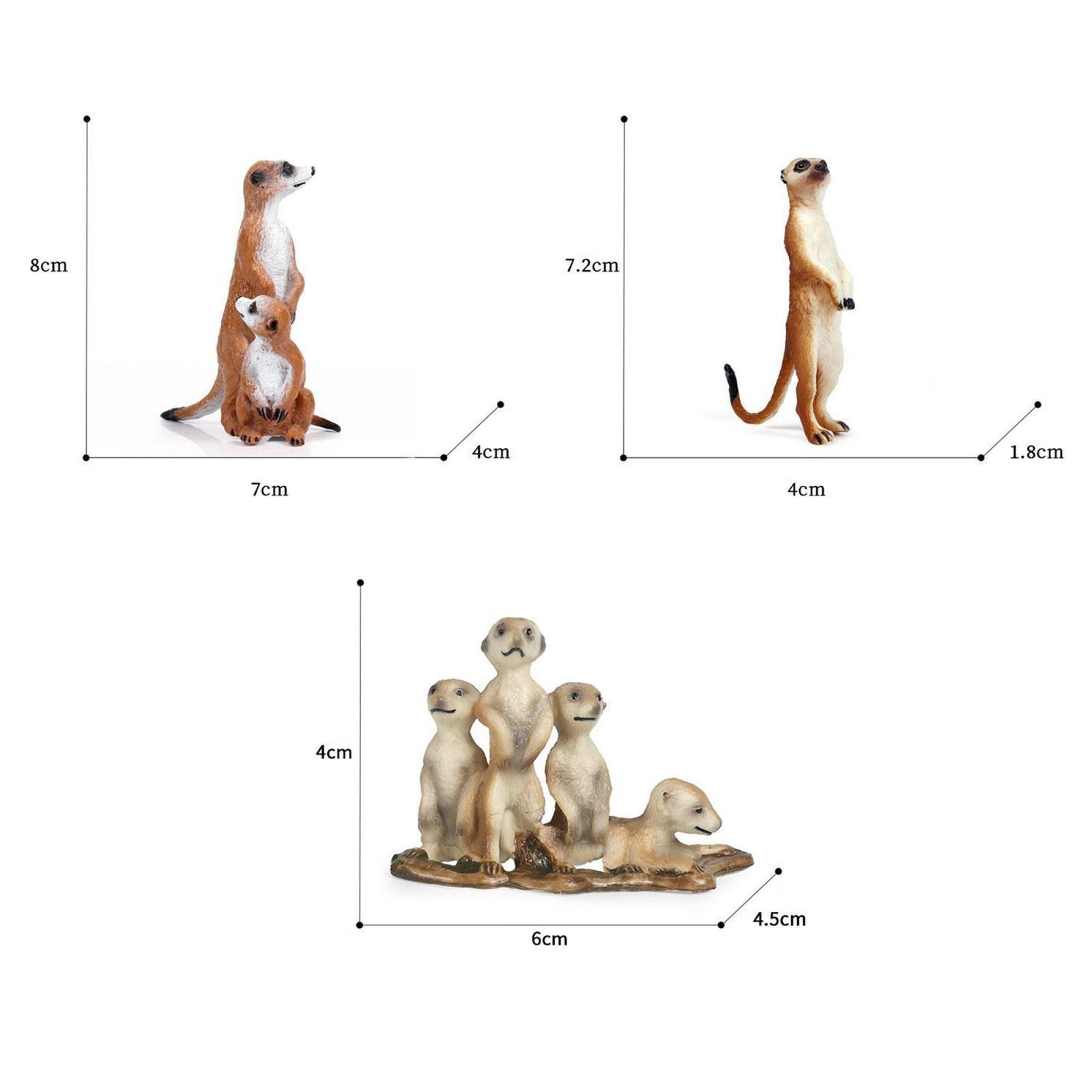 3Pack Animal Africa Standing Figurine Models Decor at The