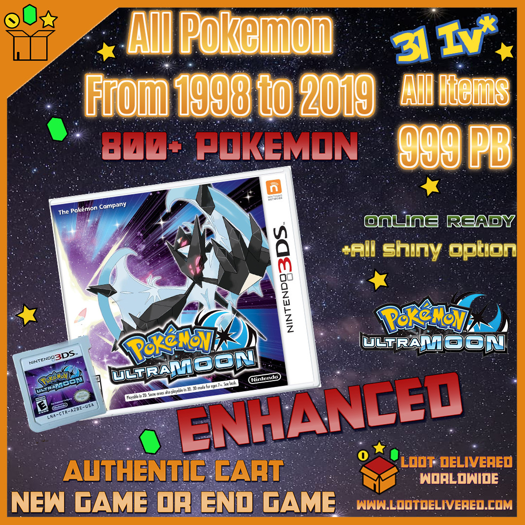Pokemon Ultra Moon Loaded With All 807 Pokemon Max Money Ready for Pokemon Home