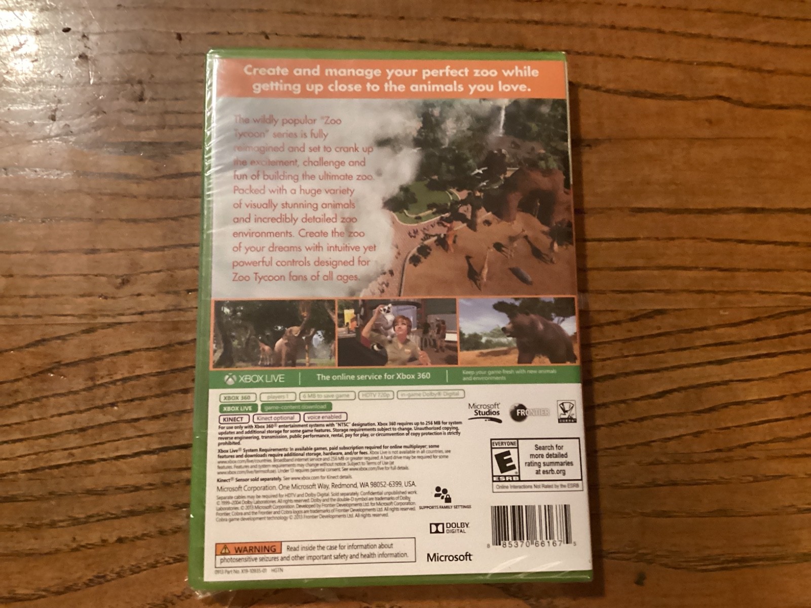 Zoo Tycoon, Microsoft Xbox 360, 2013, ”E”, everyone, ”Create your own zoo”, NEW