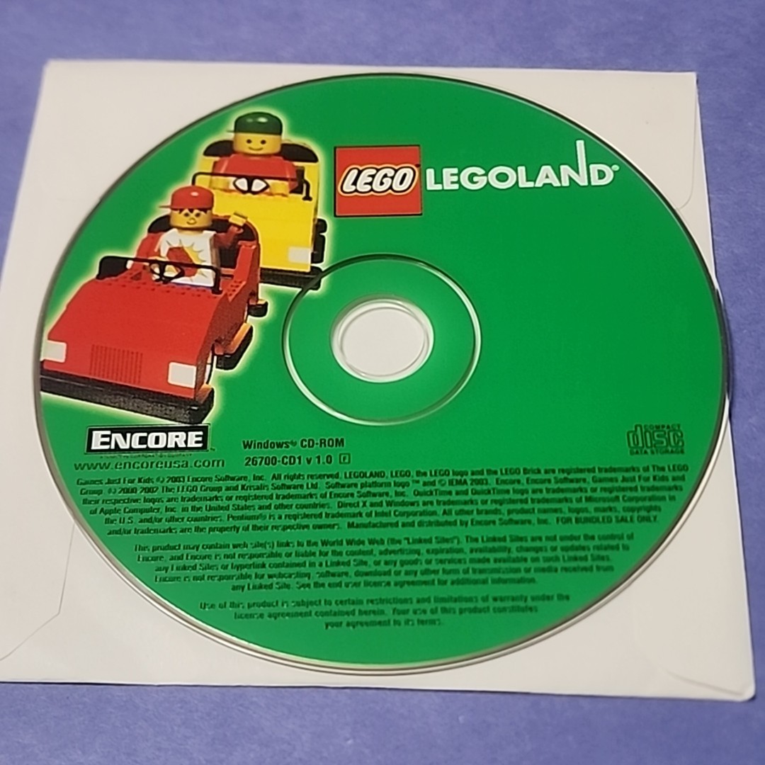LEGO LegoLand (PC 2002) – Encore Software Windows 95/98/XP DISK ONLY