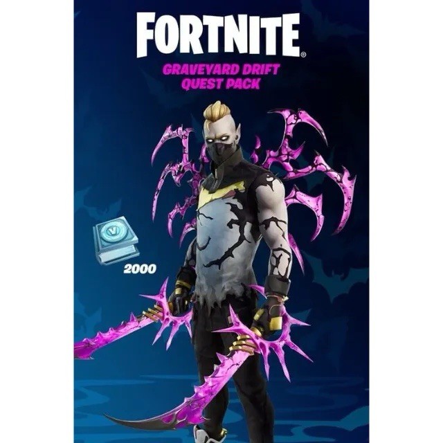 Fortnite Graveyard Drift Quest Pack 2000 V-Bucks DM DETAILS
