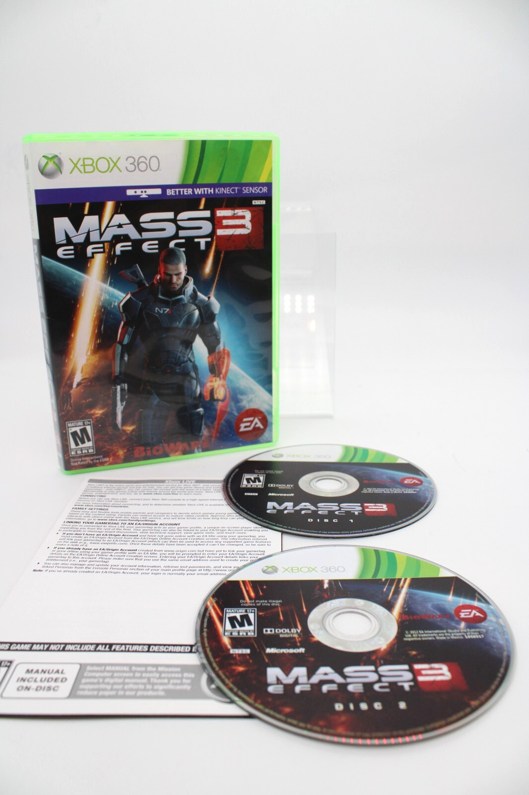Refurbished Xbox 360 Mass Effect 3 Complete CIB Mint Pristine Disc Excellent